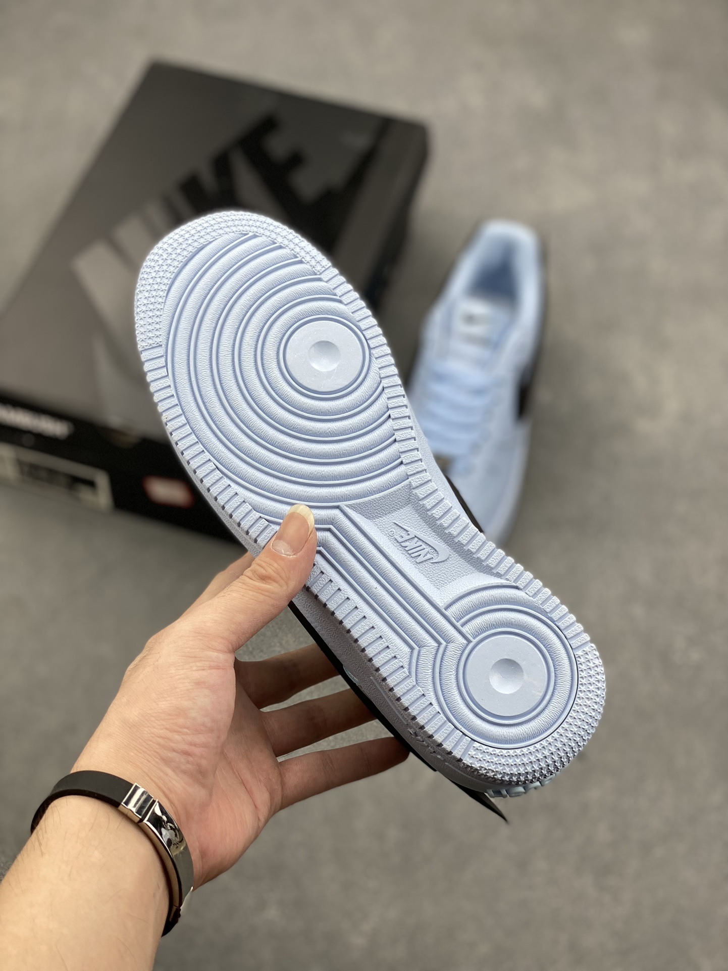 Nike Air Force 1 '07 Low Casual Sneakers - DV3464-011 - Light Blue/Black 7 i1725910820 8426 0