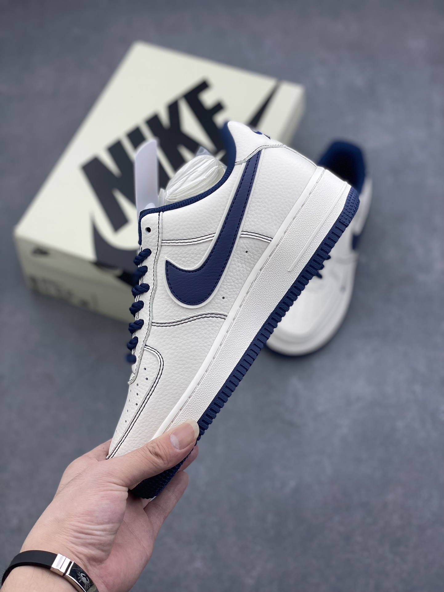 Undefeated x Nike Air Force 1 Low Cream/Navy Casual Shoes - Limited Edition 4 i1725990018 6997 7