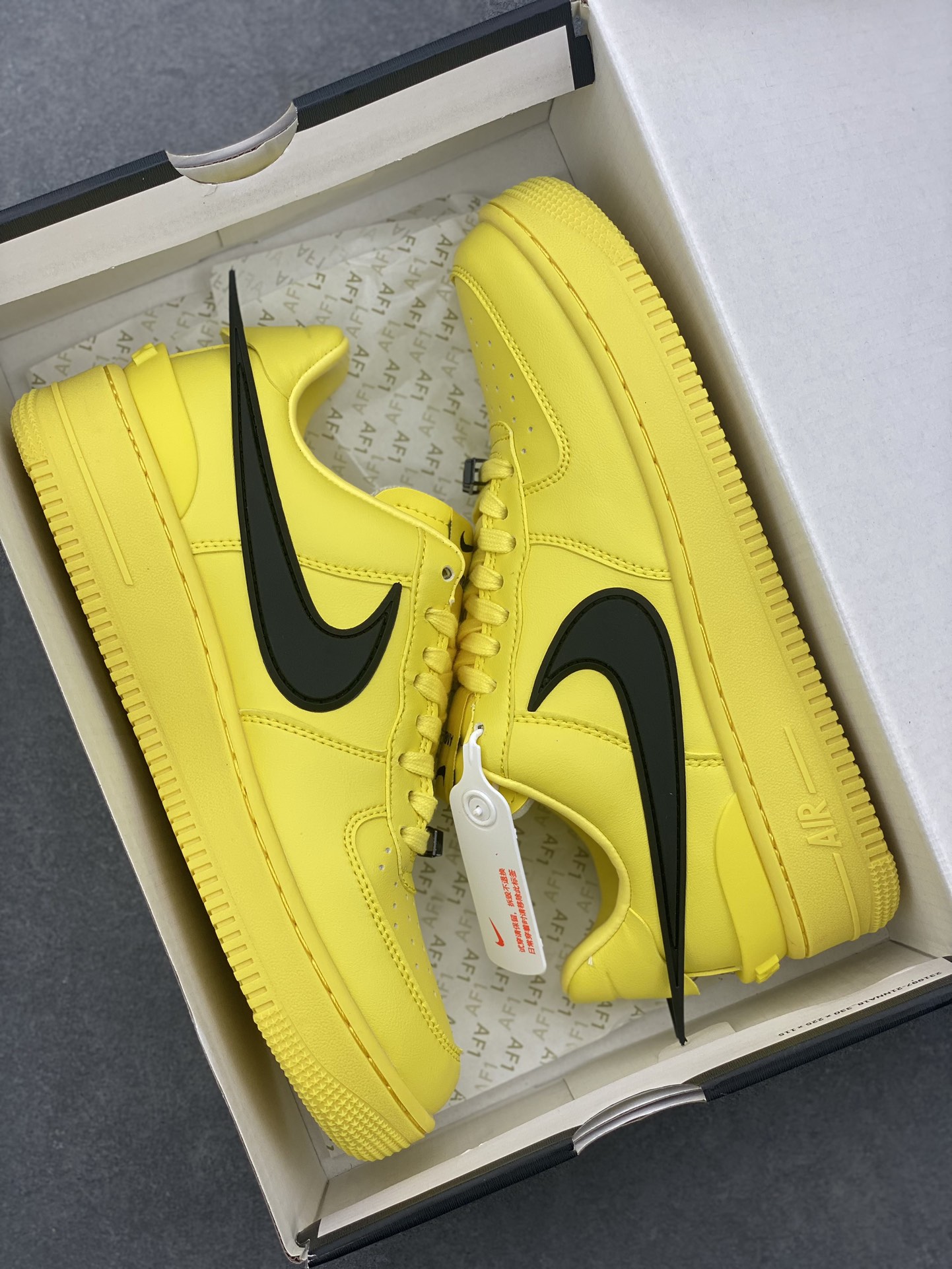 Nike Air Force 1 '07 Low Casual Sneakers - DV3464-005 - Yellow/Black 10 i1726082595 216 8