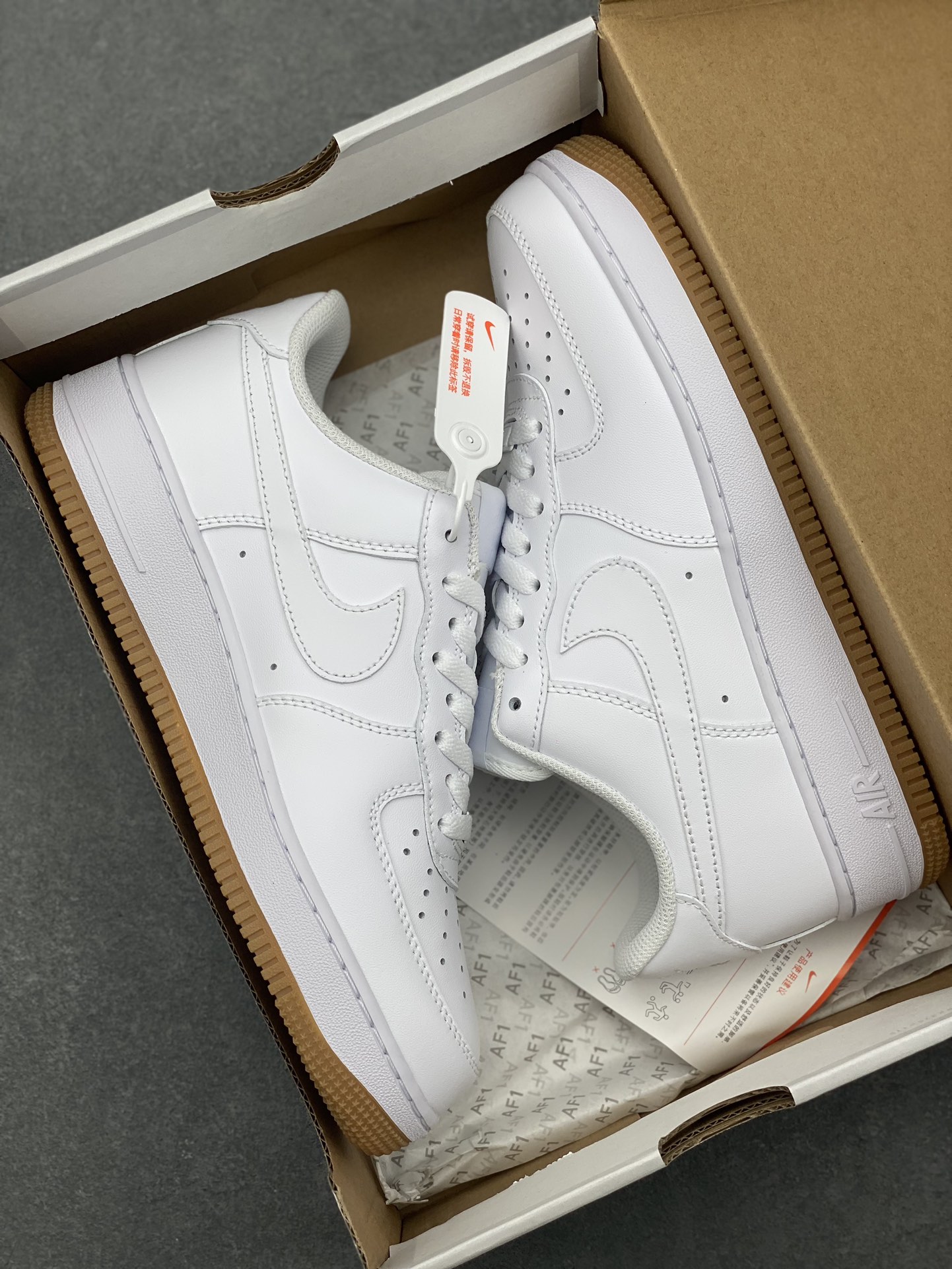 Nike Air Force 1 Low White Gum Bottom Casual Sneakers - DJ2739-100 10 i1726421536 1123 0