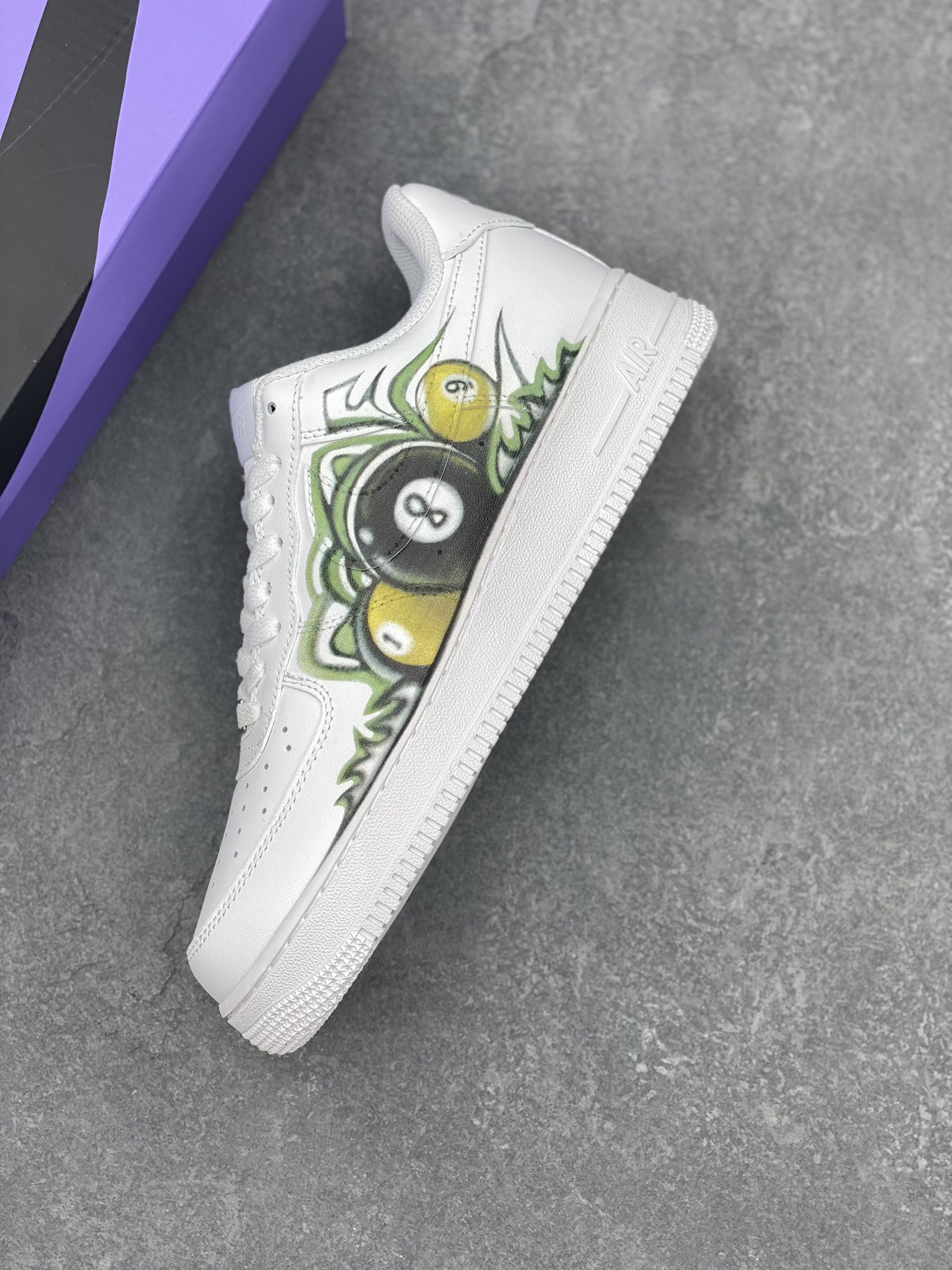 Nike Air Force 1 '07 Low-Top White Billiard Custom Design Sneakers 8 i1726603559 1253 3