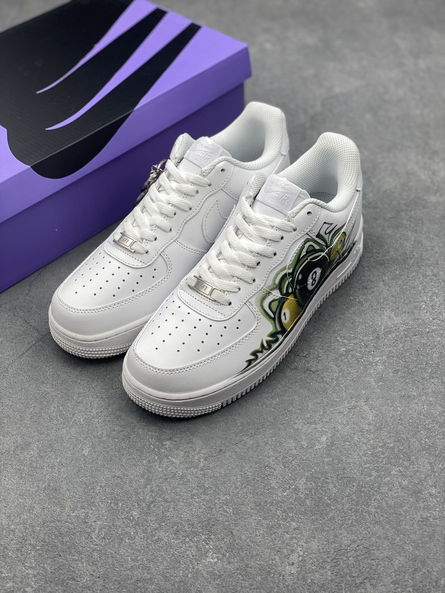 Nike Air Force 1 '07 Low-Top White Billiard Custom Design Sneakers 9 i1726603559 7813 5