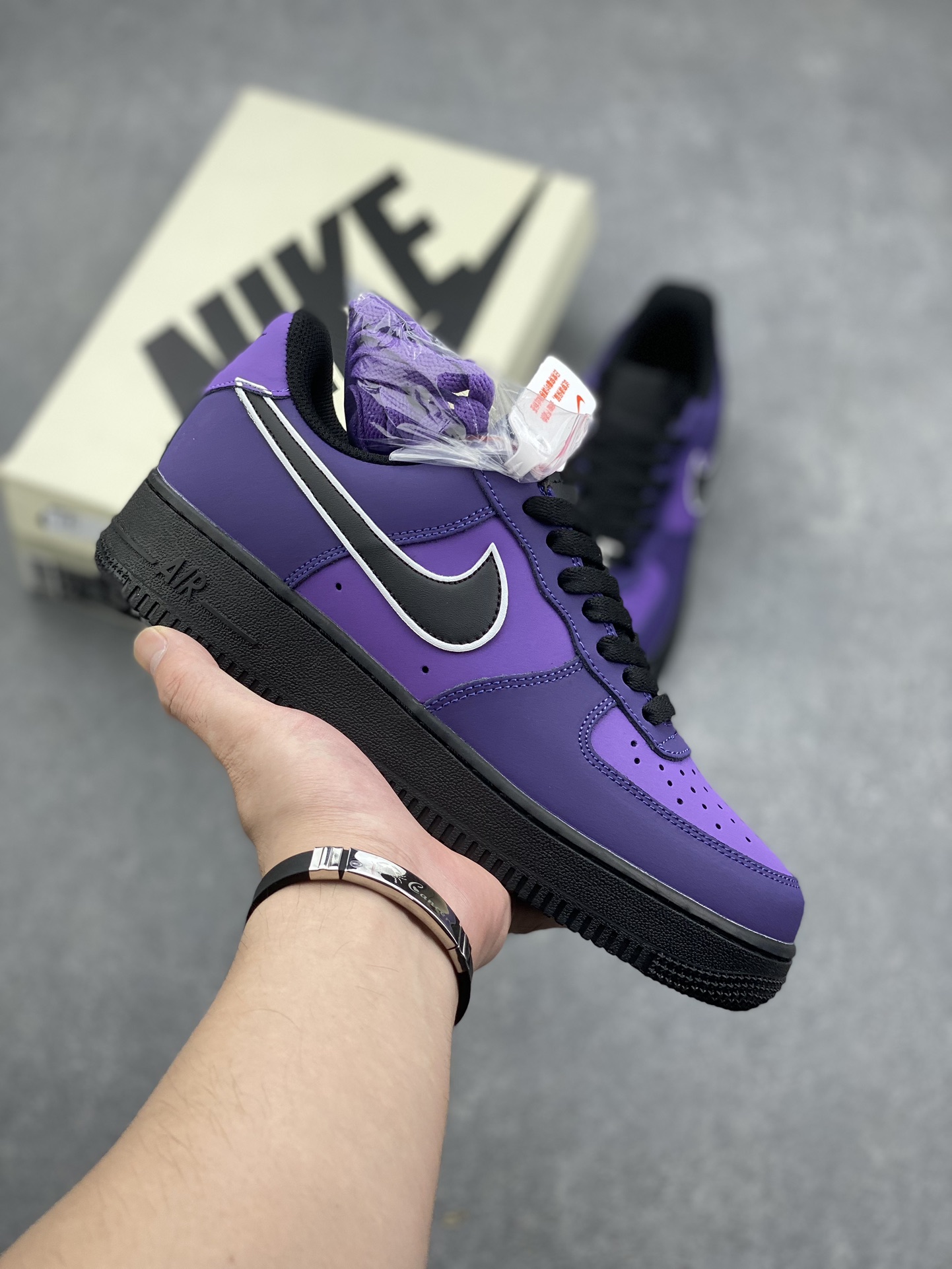 Nike Air Force 1 Low Purple and Black Casual Sneakers - DD8959-002 2 i1726937131 256 6