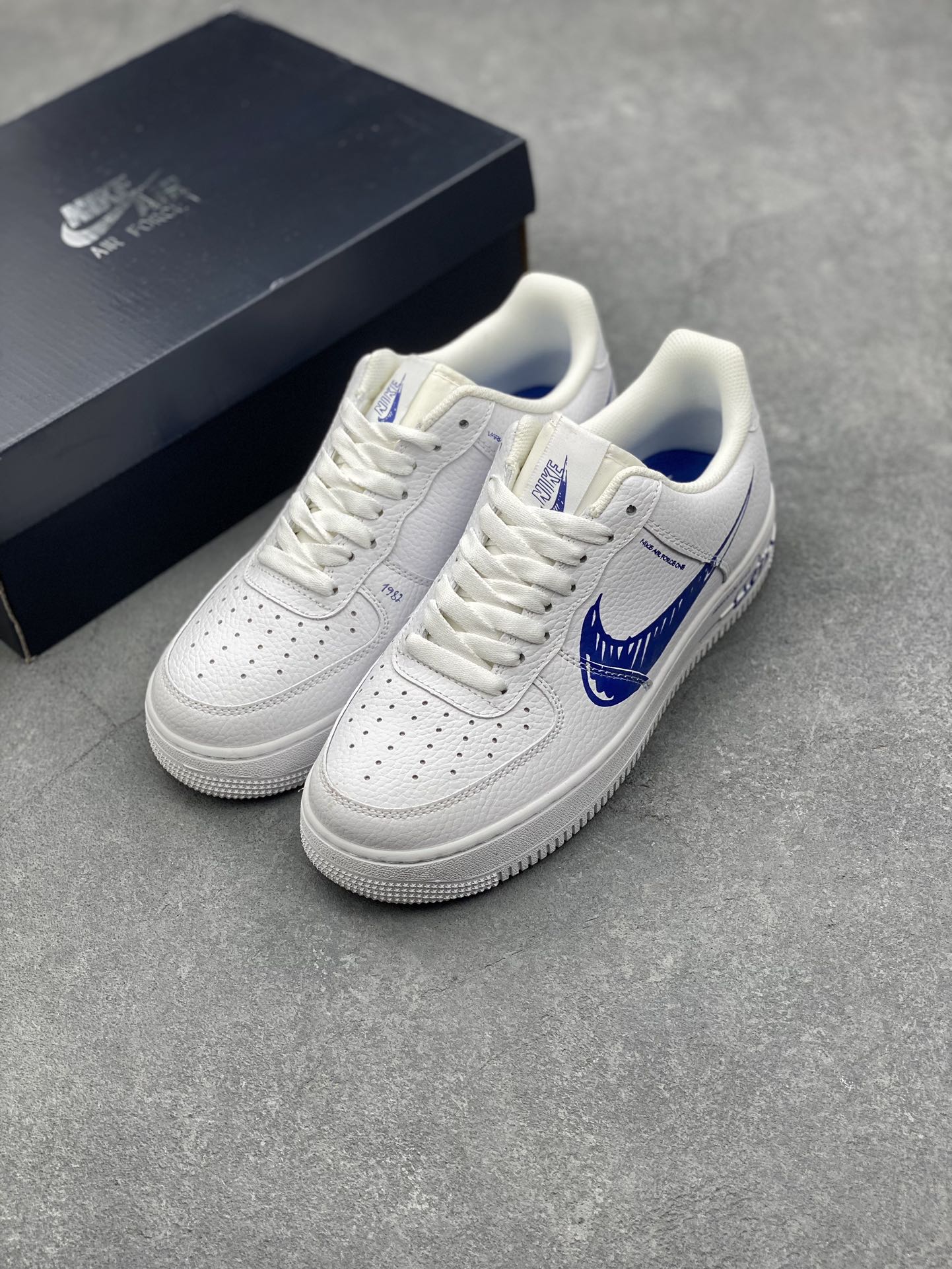 Nike Air Force 1 Low White/Blue Casual Sneakers CW7581-100 - Premium Quality 9 i1727195025 6815 8