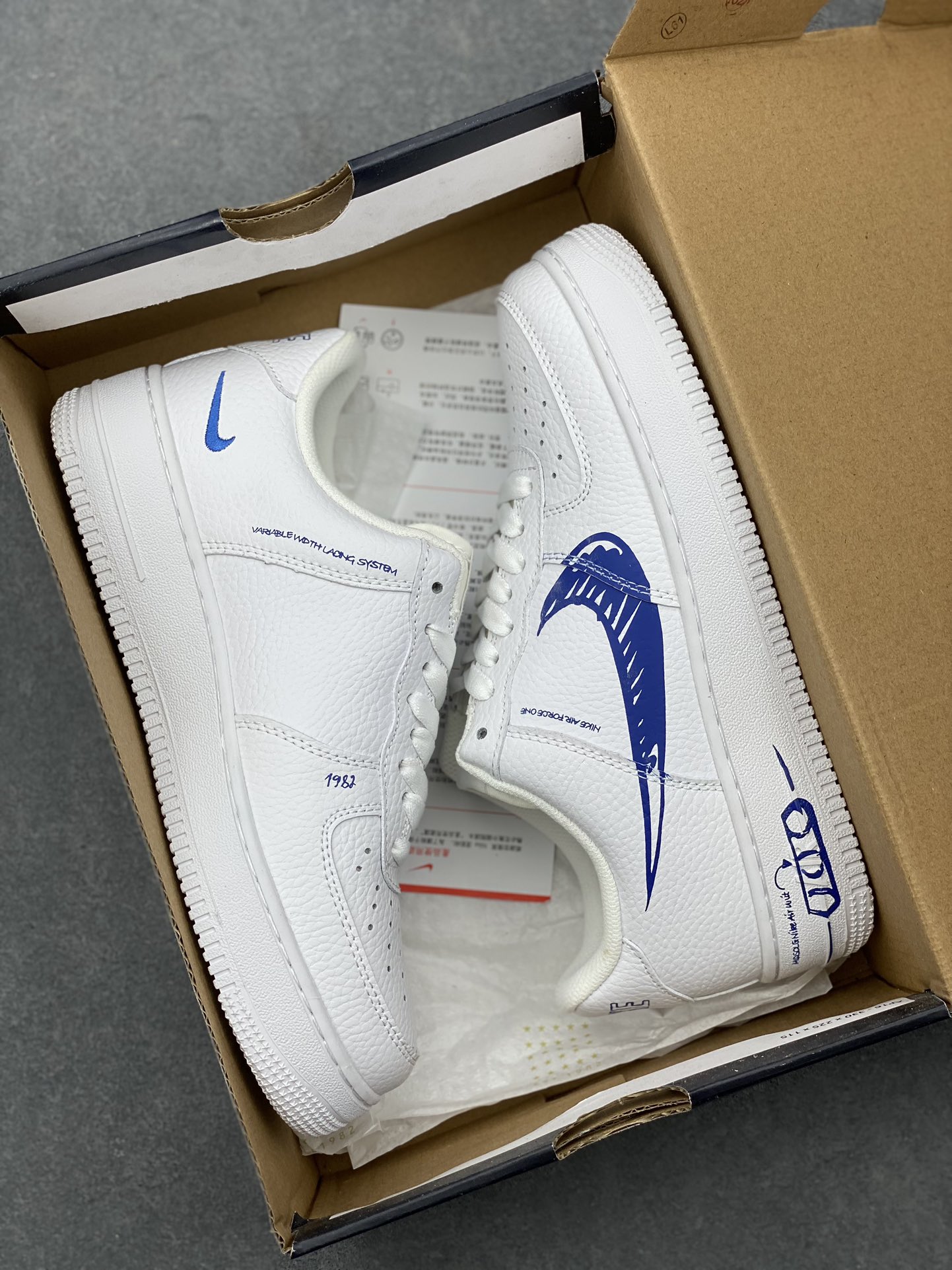 Nike Air Force 1 Low White/Blue Casual Sneakers CW7581-100 - Premium Quality 10 i1727195025 7654 5