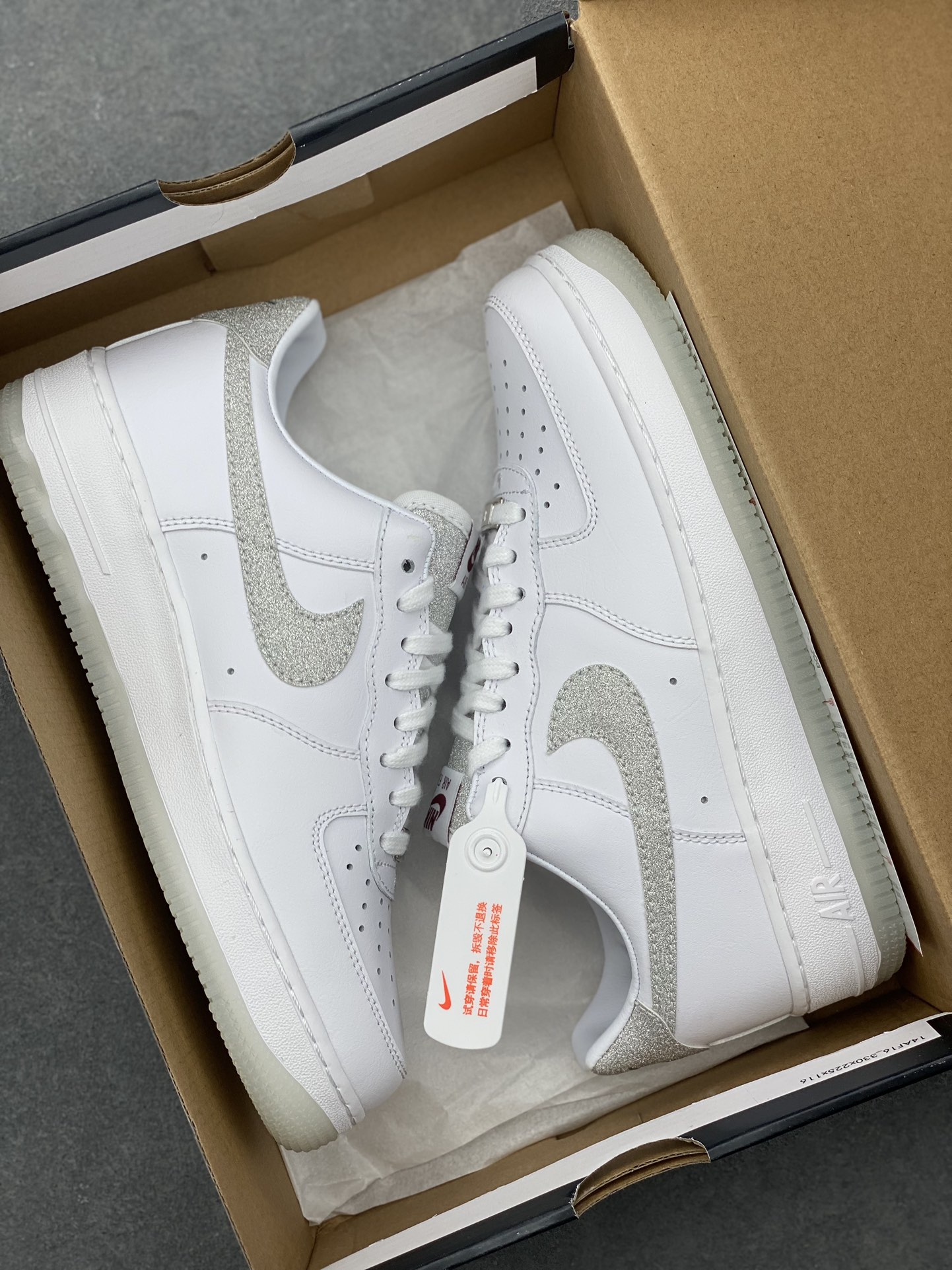 NK Air Force 1 Low White/Grey Casual Sneakers HQ3461-191 - Premium Comfort 10 i1727540176 3035 3