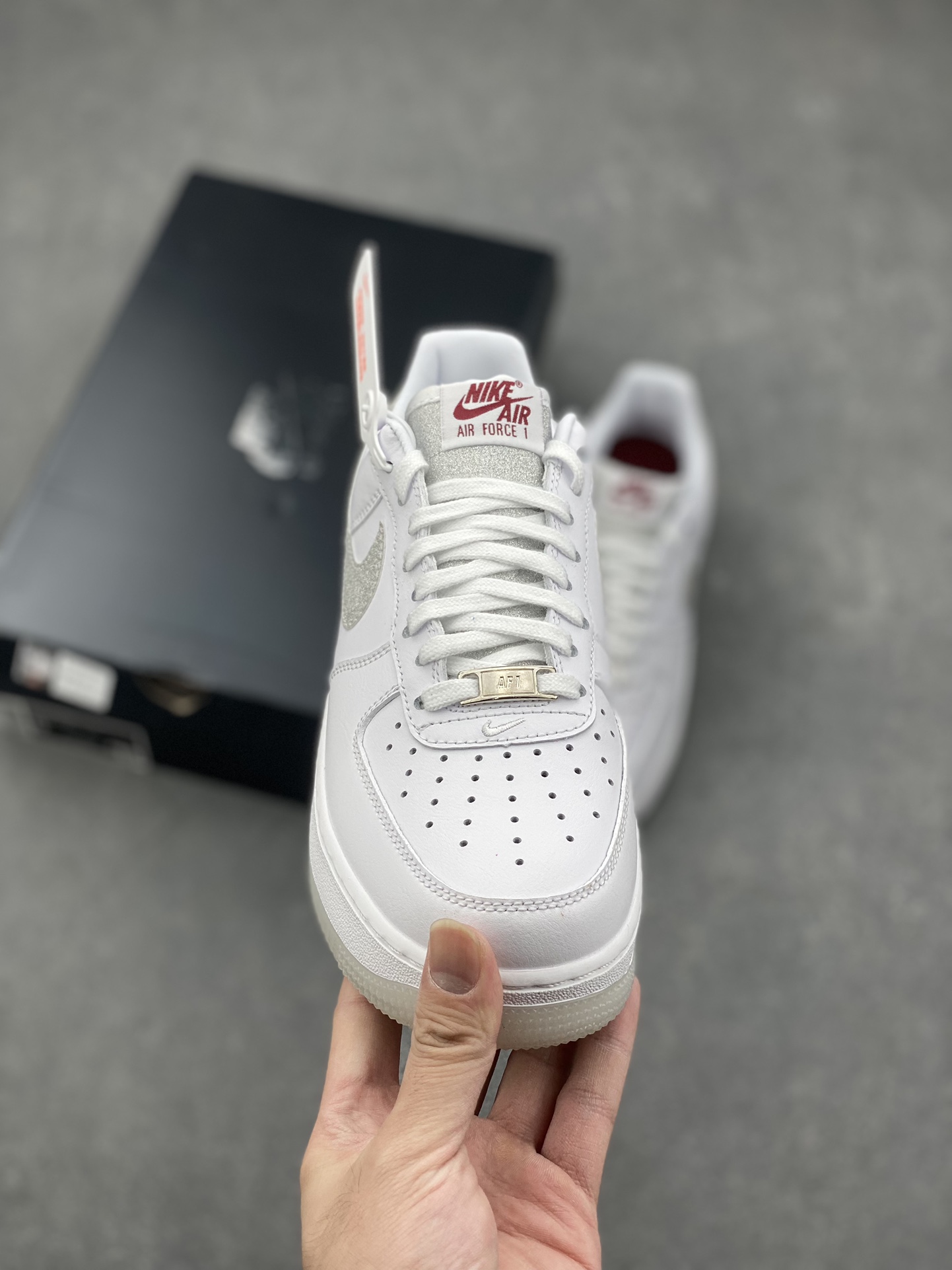 NK Air Force 1 Low White/Grey Casual Sneakers HQ3461-191 - Premium Comfort 3 i1727540176 4841 0