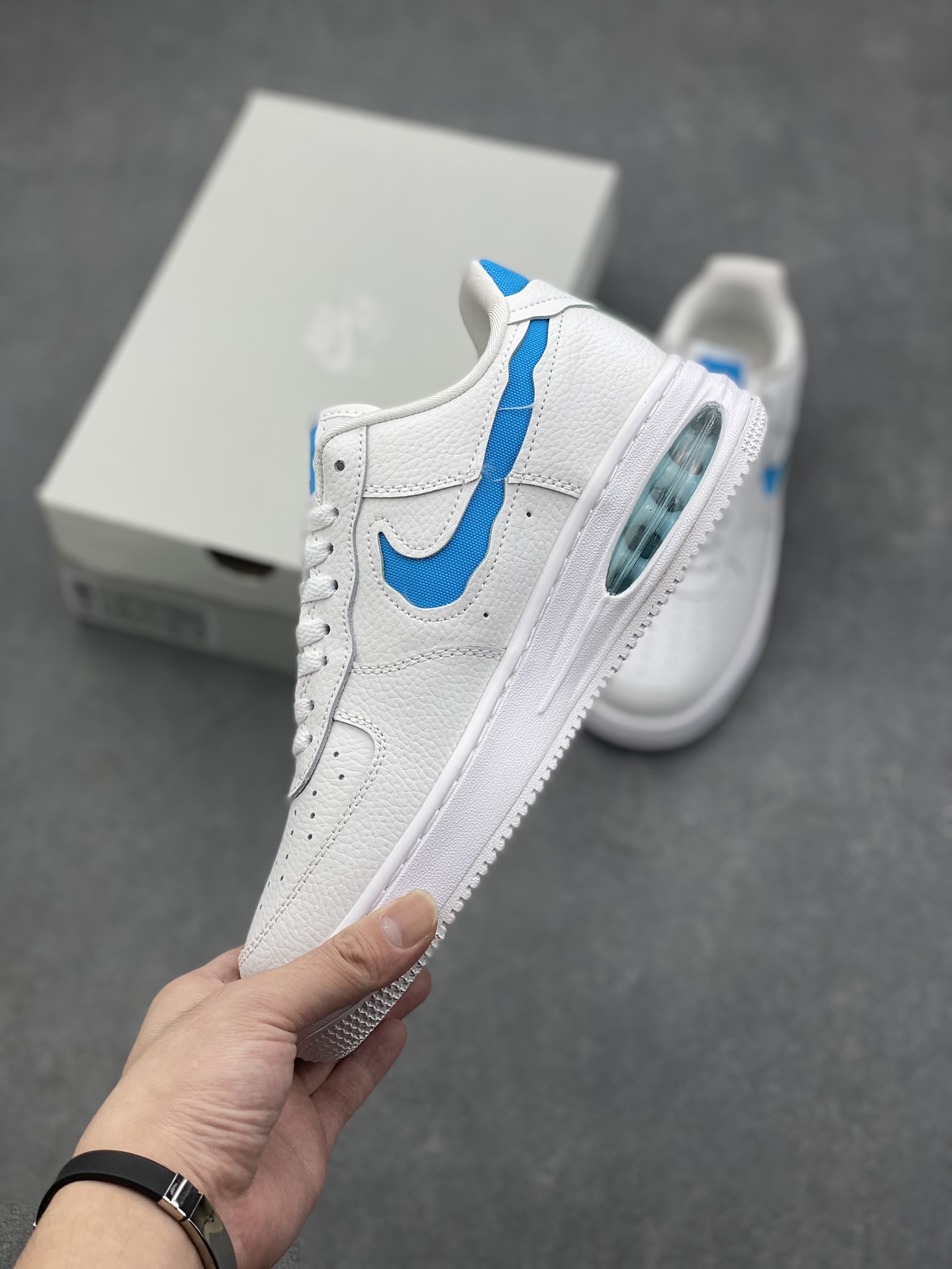 Nike Air Force 1 '07 Low White/Blue Chunky Platform Sneakers HF3630-101 4 i1727628691 1722 7