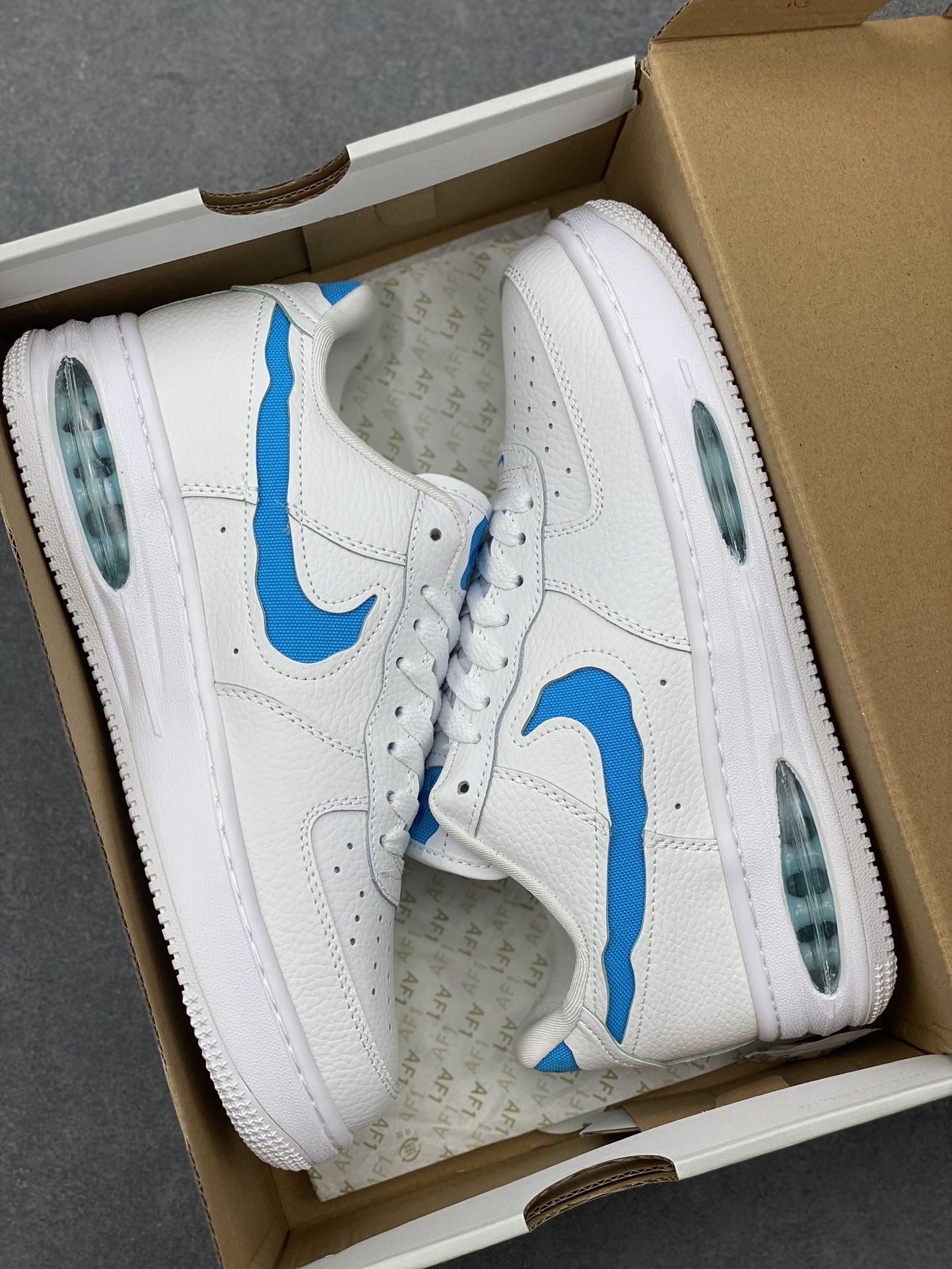 Nike Air Force 1 '07 Low White/Blue Chunky Platform Sneakers HF3630-101 10 i1727628691 2255 2