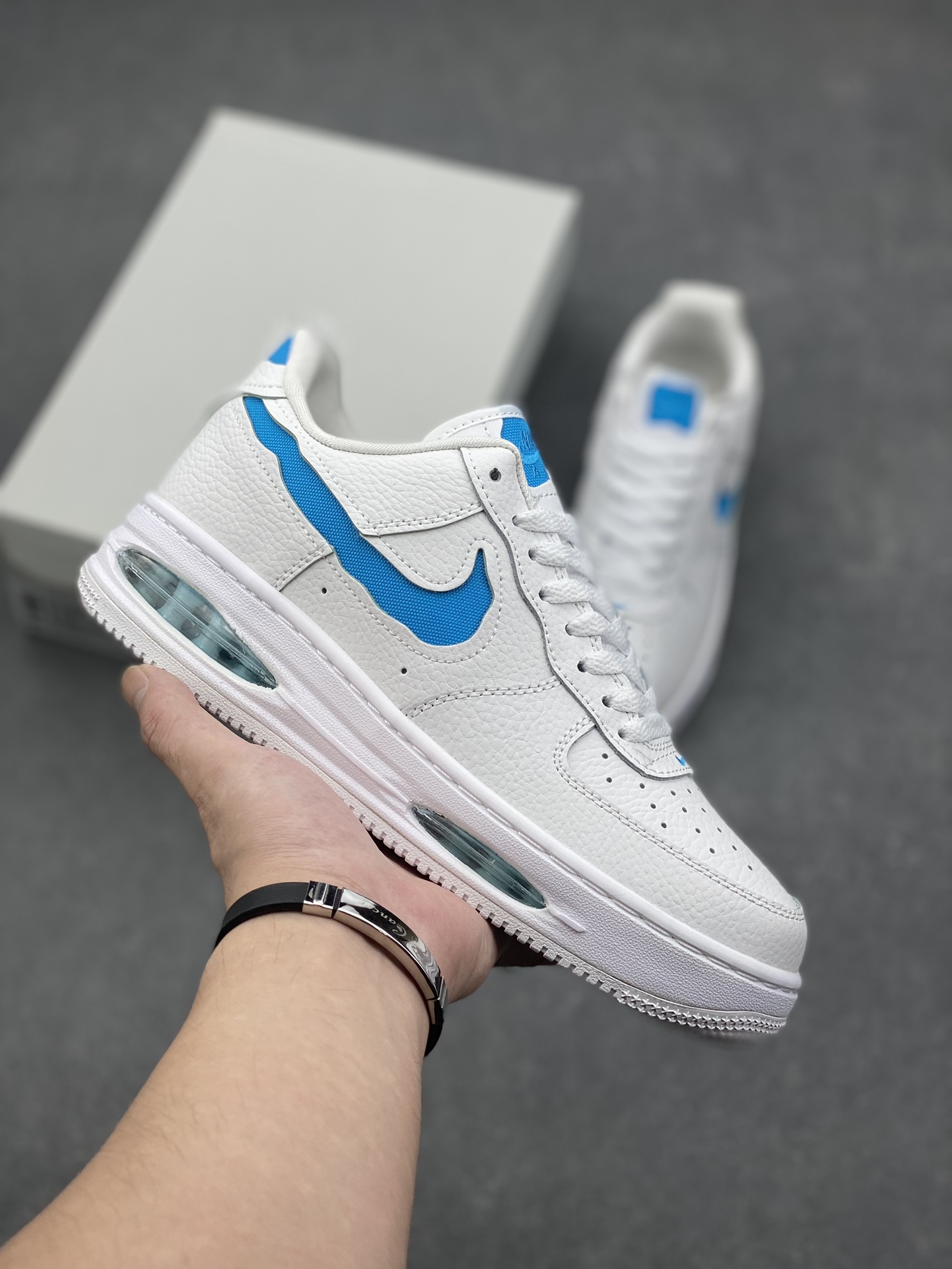 Nike Air Force 1 '07 Low White/Blue Chunky Platform Sneakers HF3630-101 2 i1727628691 5997 1