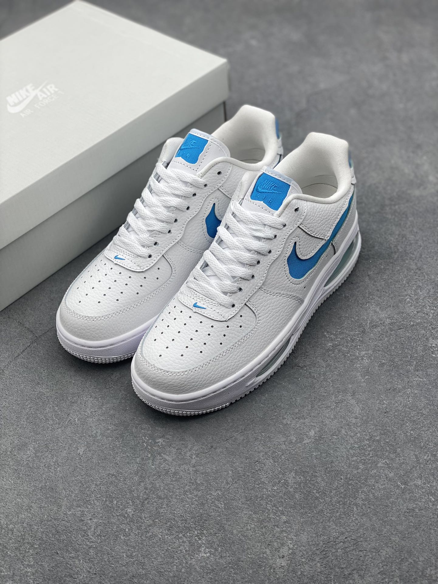 Nike Air Force 1 '07 Low White/Blue Chunky Platform Sneakers HF3630-101 9 i1727628691 7270 8