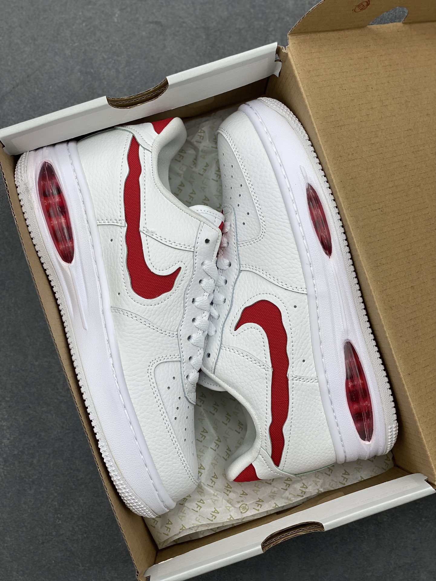 Nike Air Force 1 '07 Low White/Red Thick Bottom Sneakers HF3630-100 10 i1727628917 265 8