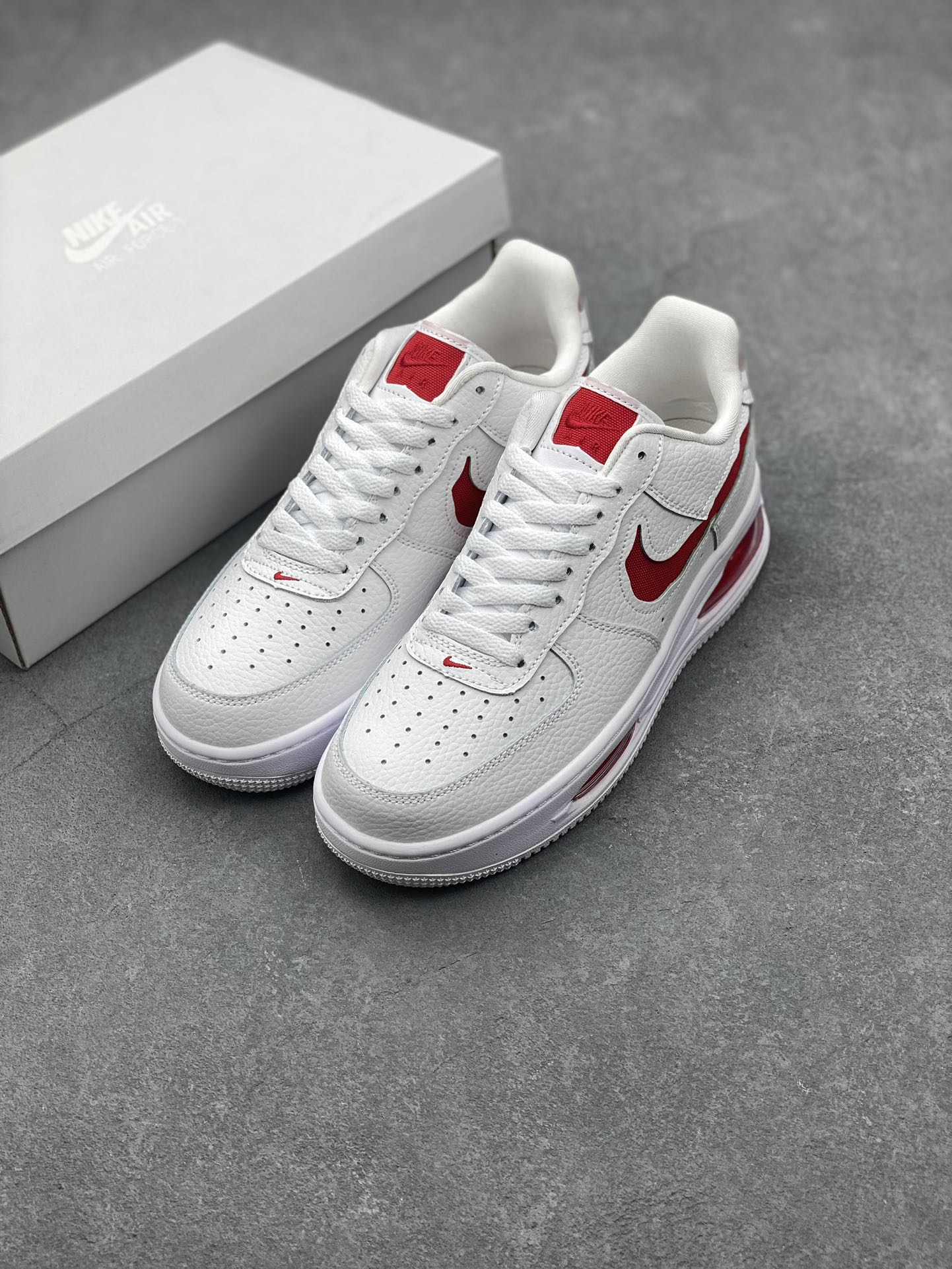 Nike Air Force 1 '07 Low White/Red Thick Bottom Sneakers HF3630-100 9 i1727628917 335 2