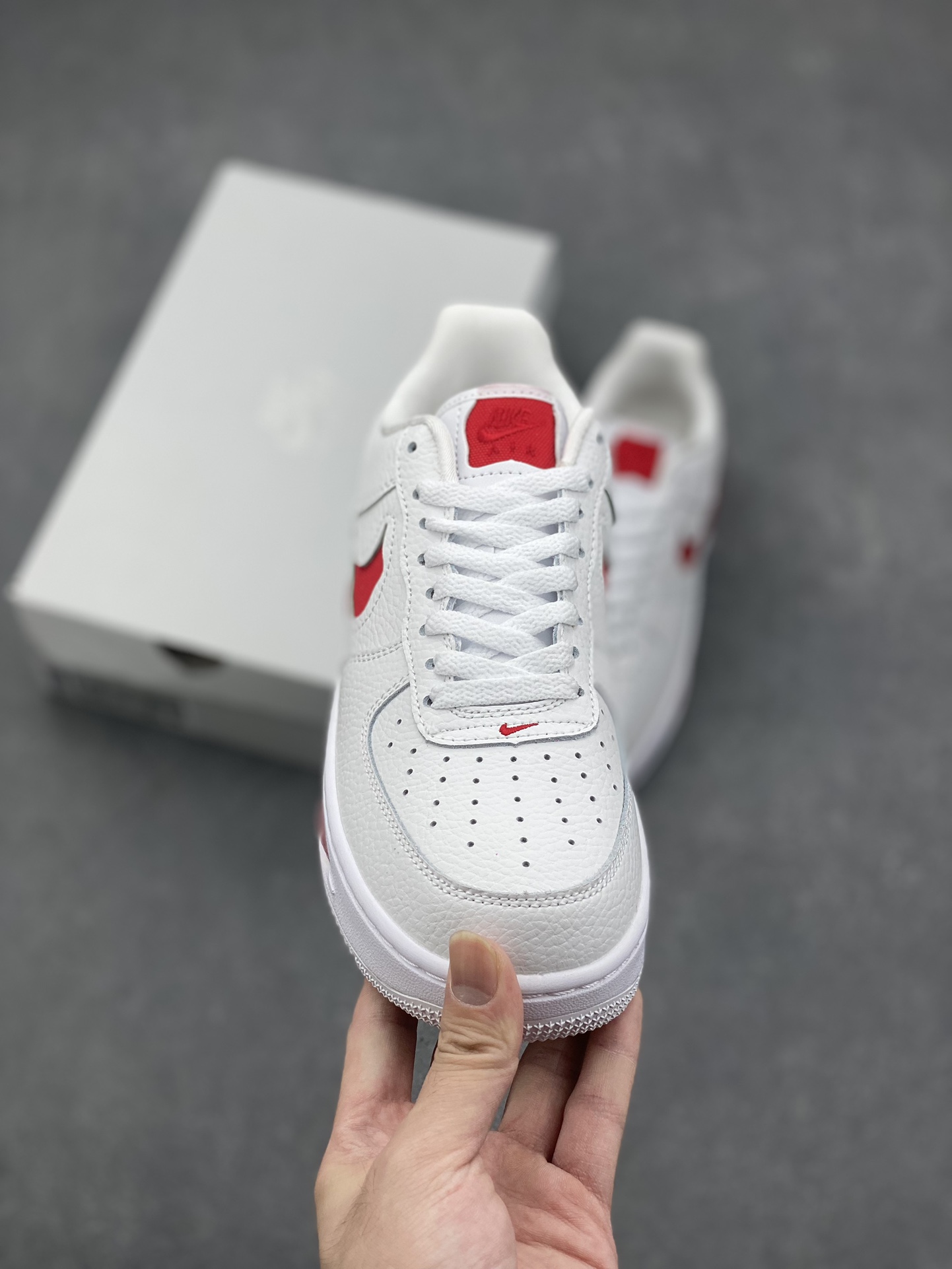 Nike Air Force 1 '07 Low White/Red Thick Bottom Sneakers HF3630-100 3 i1727628917 3843 0