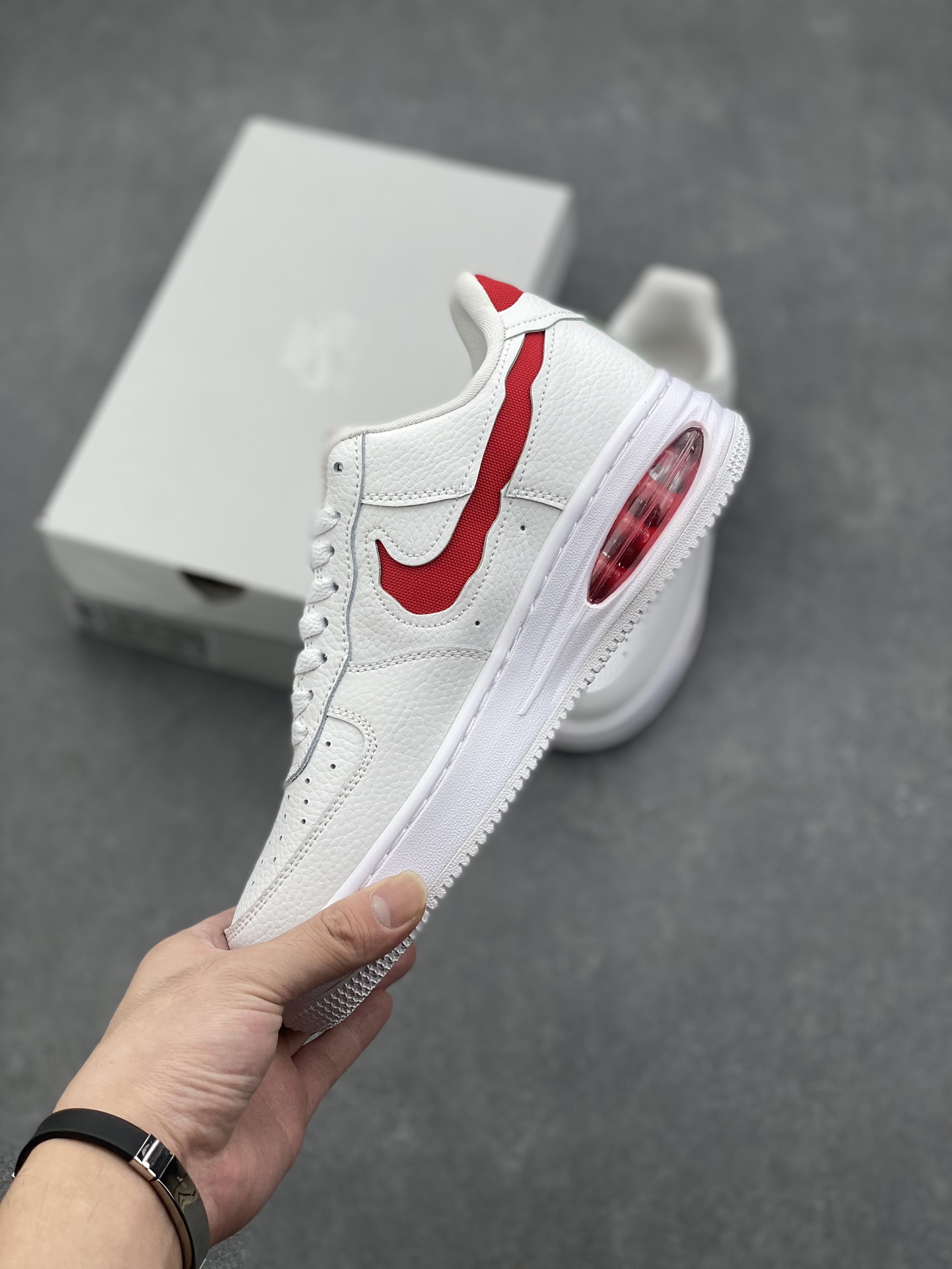 Nike Air Force 1 '07 Low White/Red Thick Bottom Sneakers HF3630-100 4 i1727628917 6128 5