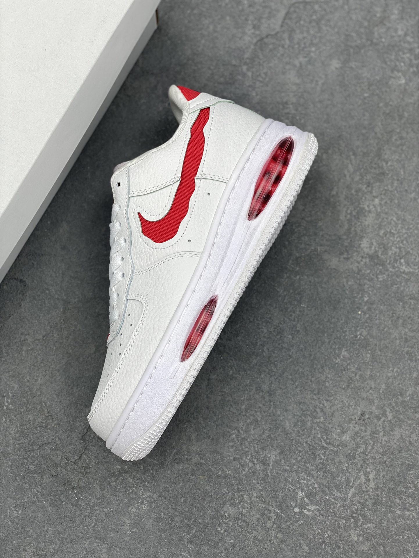 Nike Air Force 1 '07 Low White/Red Thick Bottom Sneakers HF3630-100 8 i1727628917 6966 3
