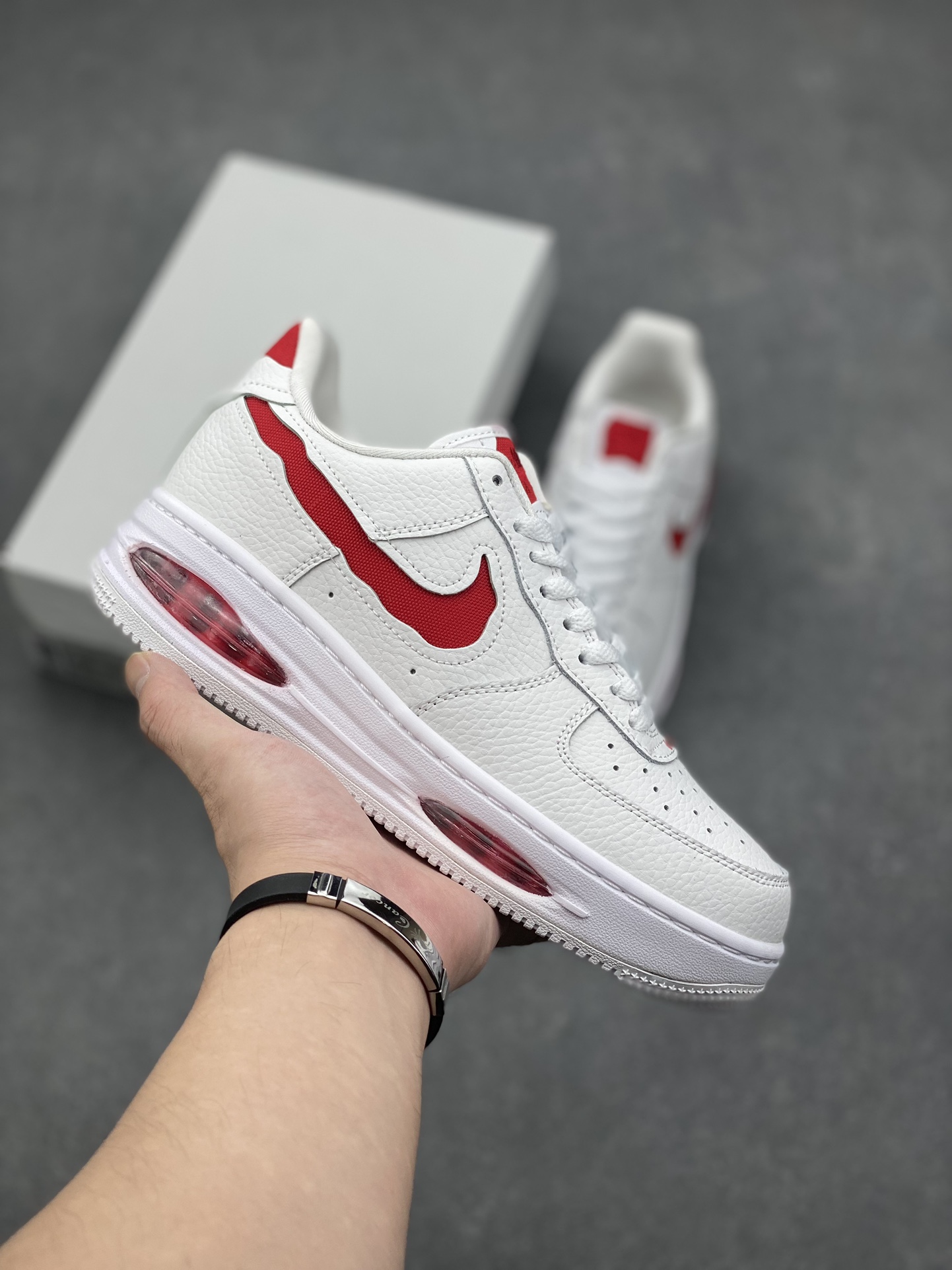Nike Air Force 1 '07 Low White/Red Thick Bottom Sneakers HF3630-100 2 i1727628917 8370 7