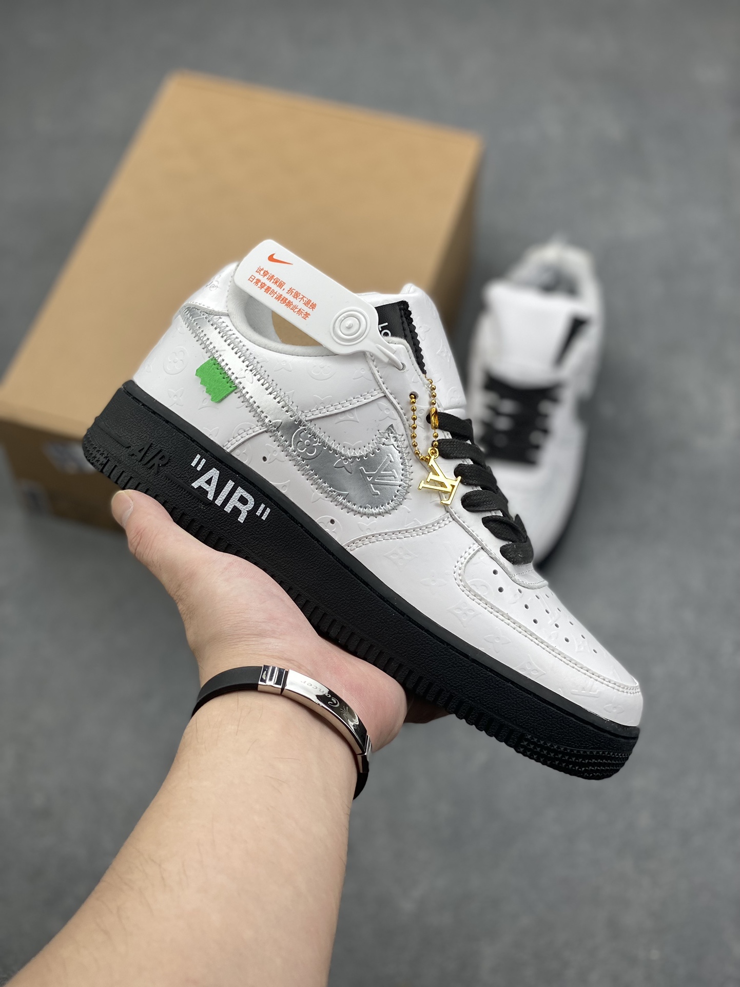Louis Vuitton x Air Force 1 Low White/Black Designer Sneakers 2 i1727629447 3466 7