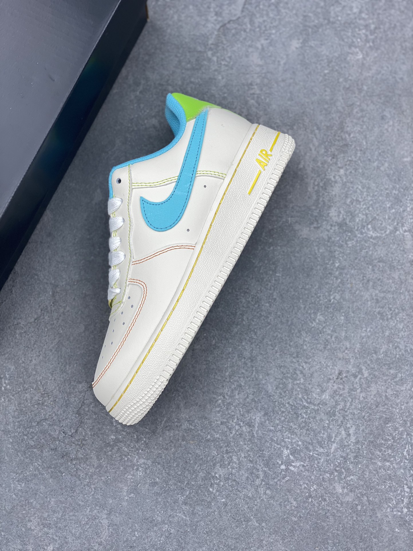 Nike Air Force 1 Low Blue Yellow Red Stitching Sneakers - FJ4614-100 8 i1727993667 2836 7