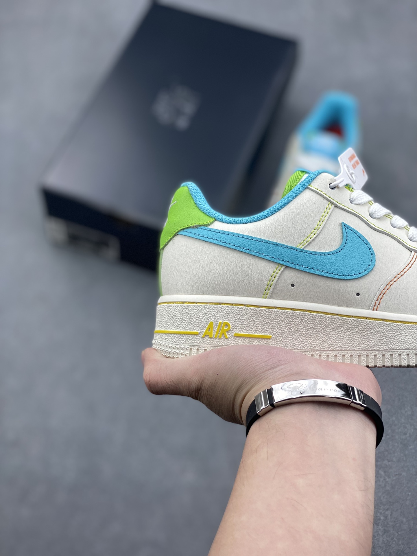 Nike Air Force 1 Low Blue Yellow Red Stitching Sneakers - FJ4614-100 6 i1727993667 5080 2