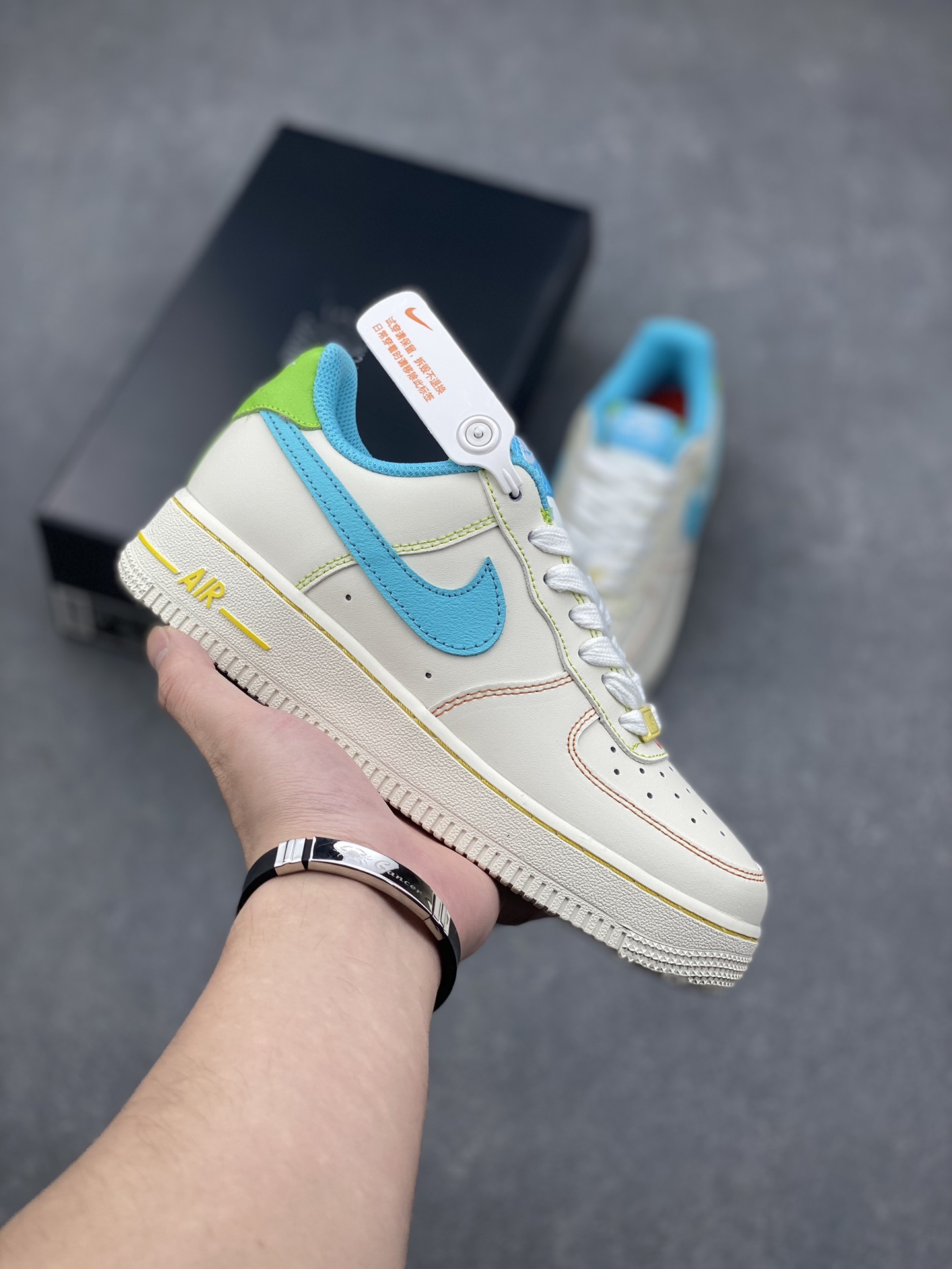 Nike Air Force 1 Low Blue Yellow Red Stitching Sneakers - FJ4614-100 2 i1727993667 9911 6