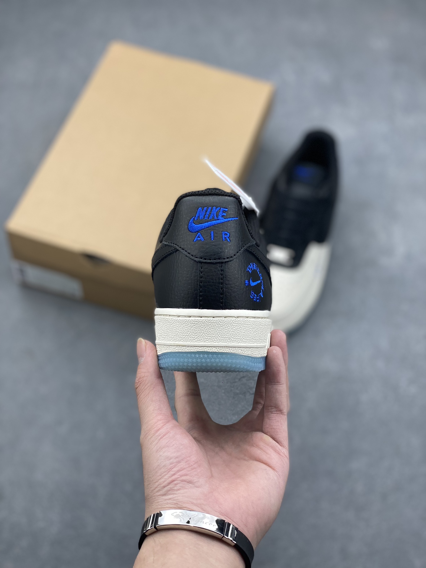 Nike Air Force 1 Low Black White Blue Hook Sneakers - Style & Comfort 5 i1727994252 6761 2