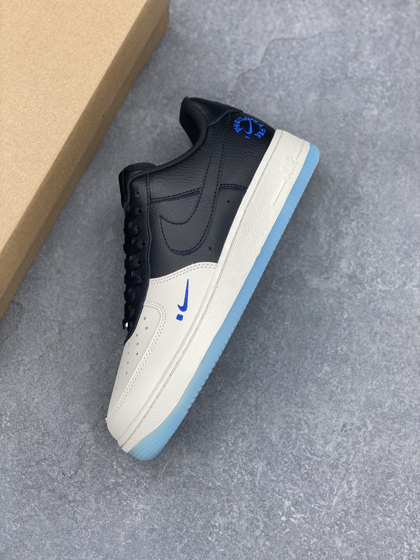 Nike Air Force 1 Low Black White Blue Hook Sneakers - Style & Comfort 8 i1727994258 2090 0