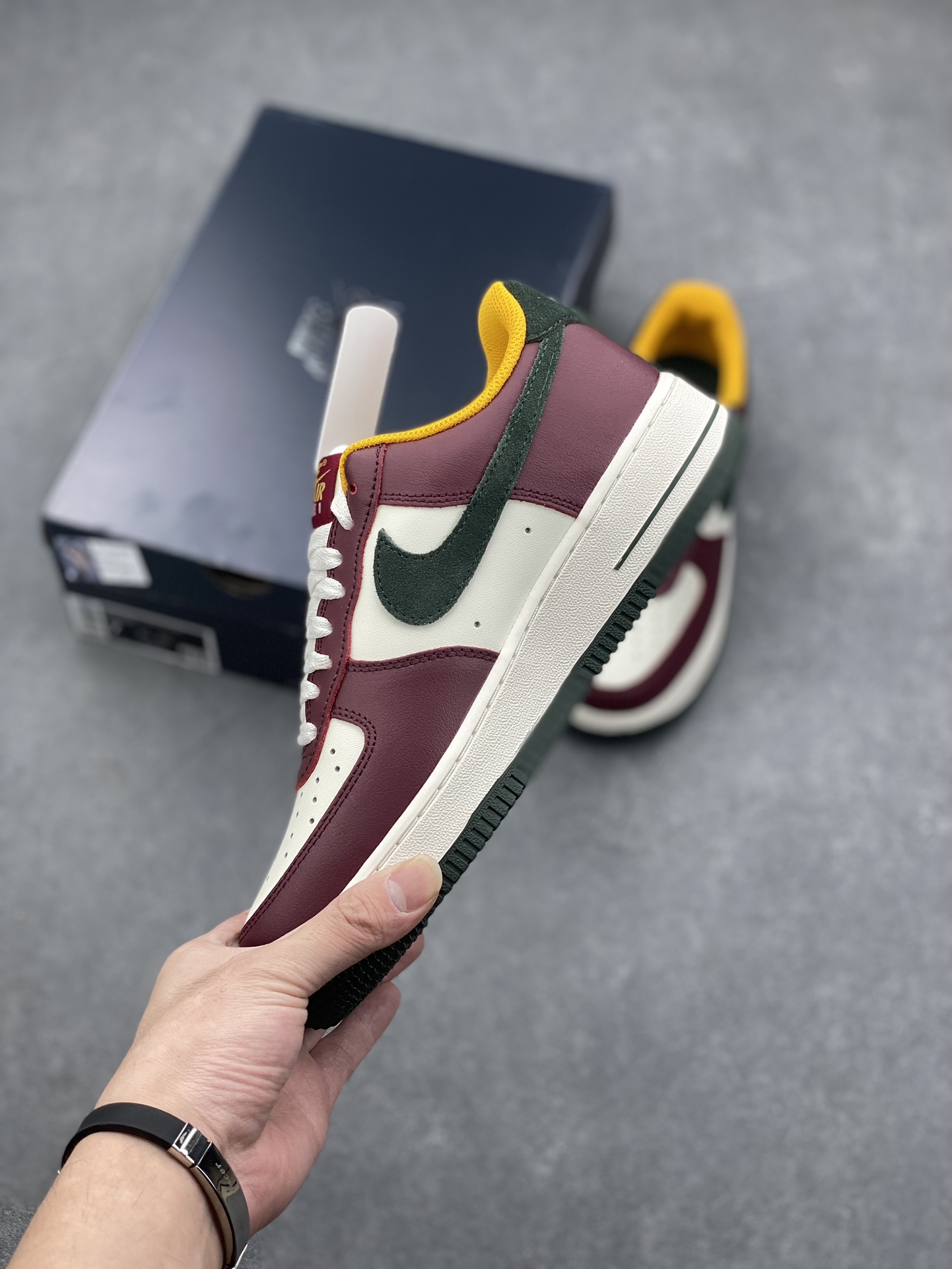 Nike Air Force 1 Low '07 - Burgundy/Green Accent - Classic Comfort & Style 4 i1728072715 251 0