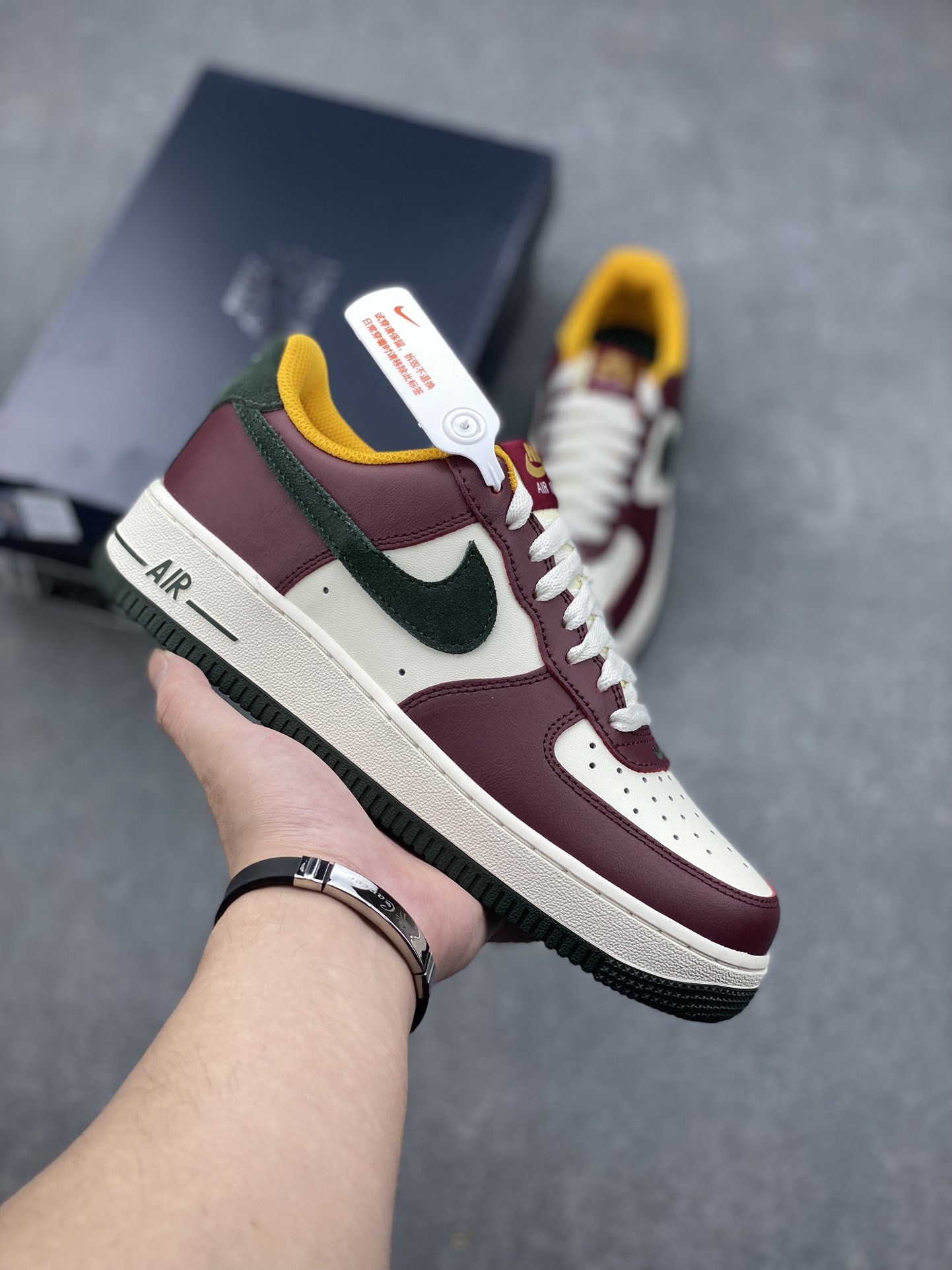 Nike Air Force 1 Low '07 - Burgundy/Green Accent - Classic Comfort & Style 2 i1728072715 3823 0