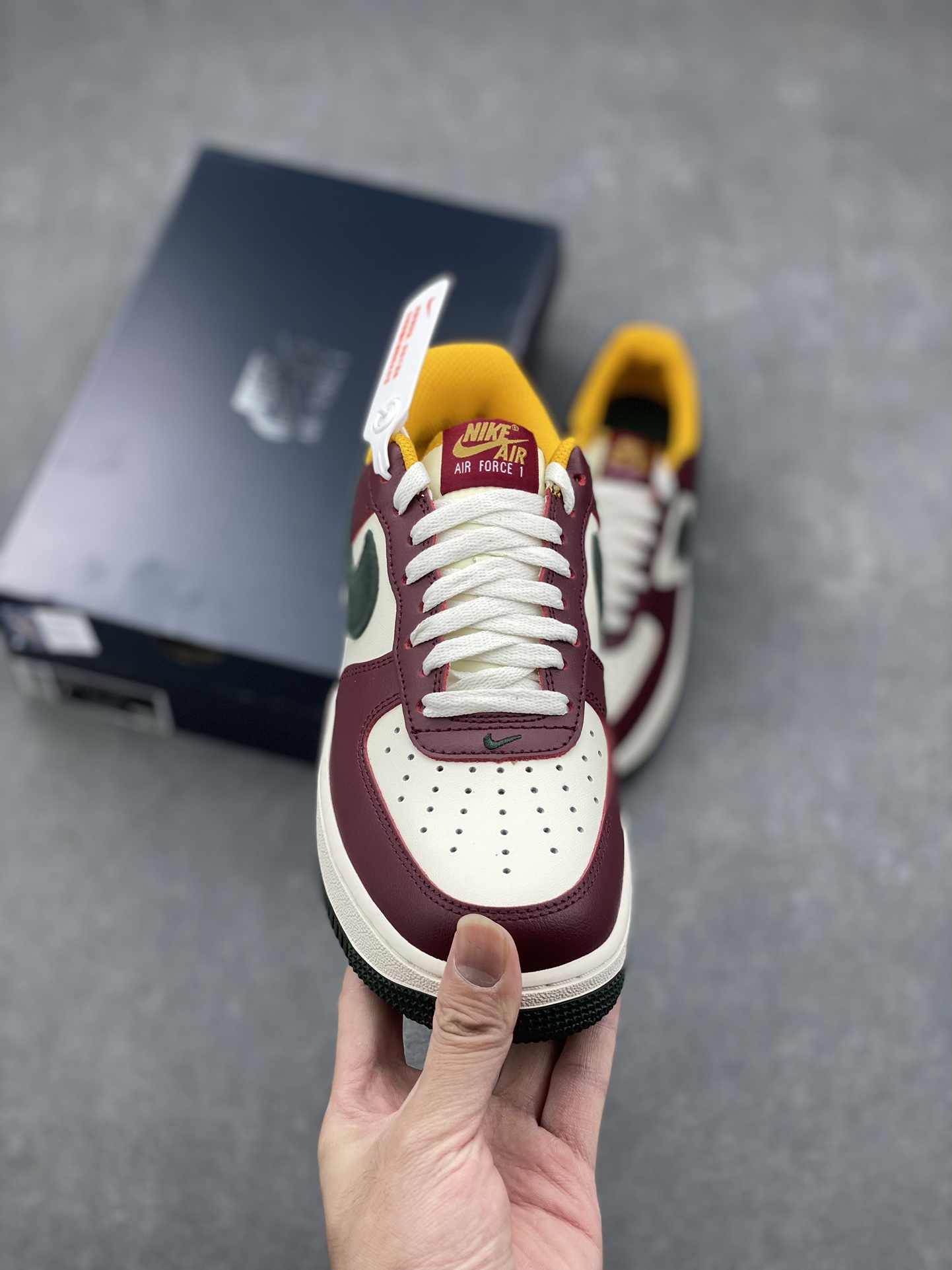 Nike Air Force 1 Low '07 - Burgundy/Green Accent - Classic Comfort & Style 3 i1728072716 6653 0