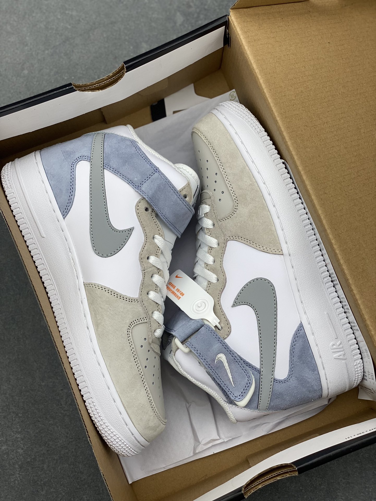 Nike Air Force 1 MID '07 Light Grey Blue Suede Sneakers - Iconic Style 10 i1728072885 5491 1