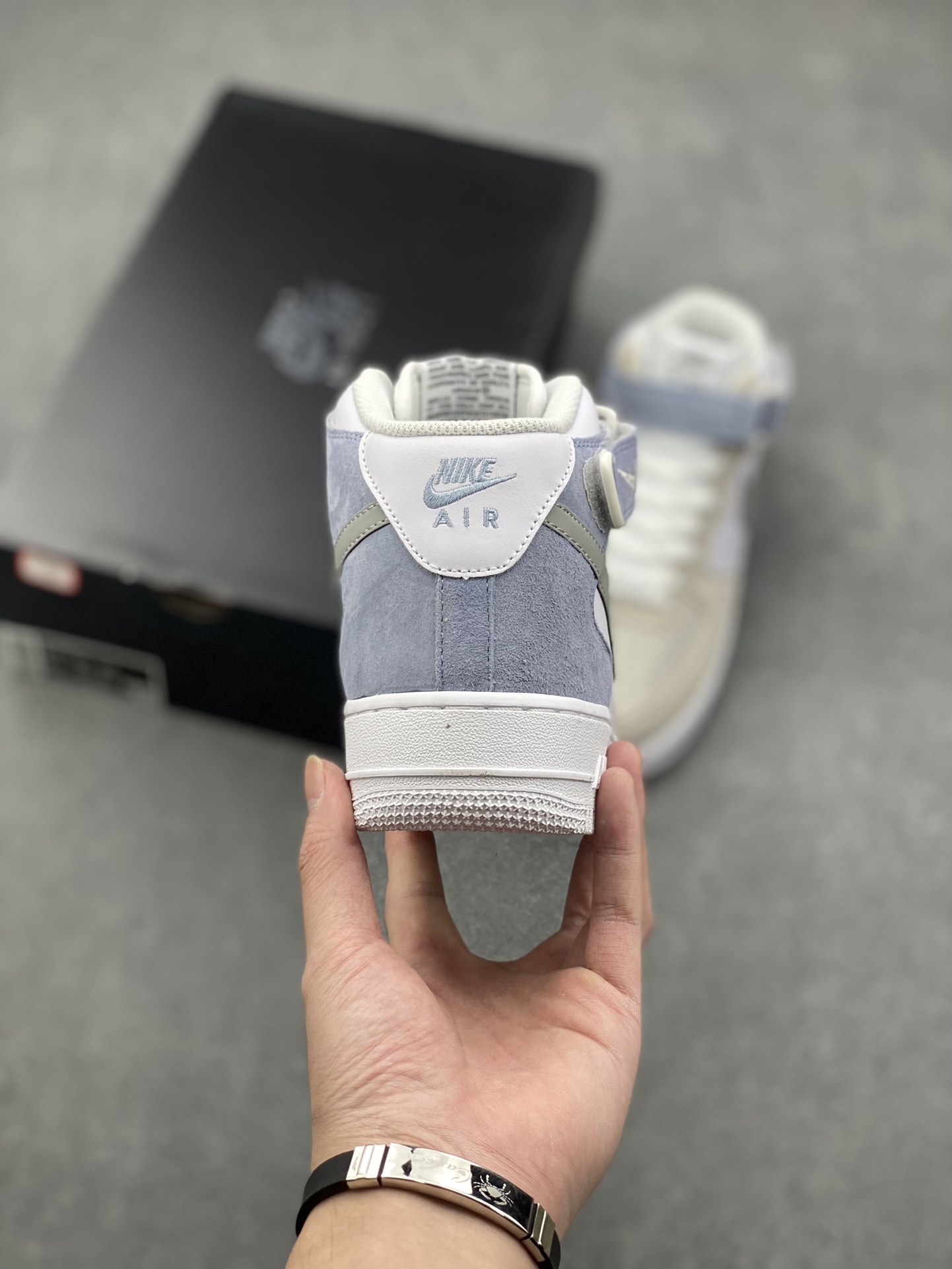 Nike Air Force 1 MID '07 Light Grey Blue Suede Sneakers - Iconic Style 5 i1728072885 851 2