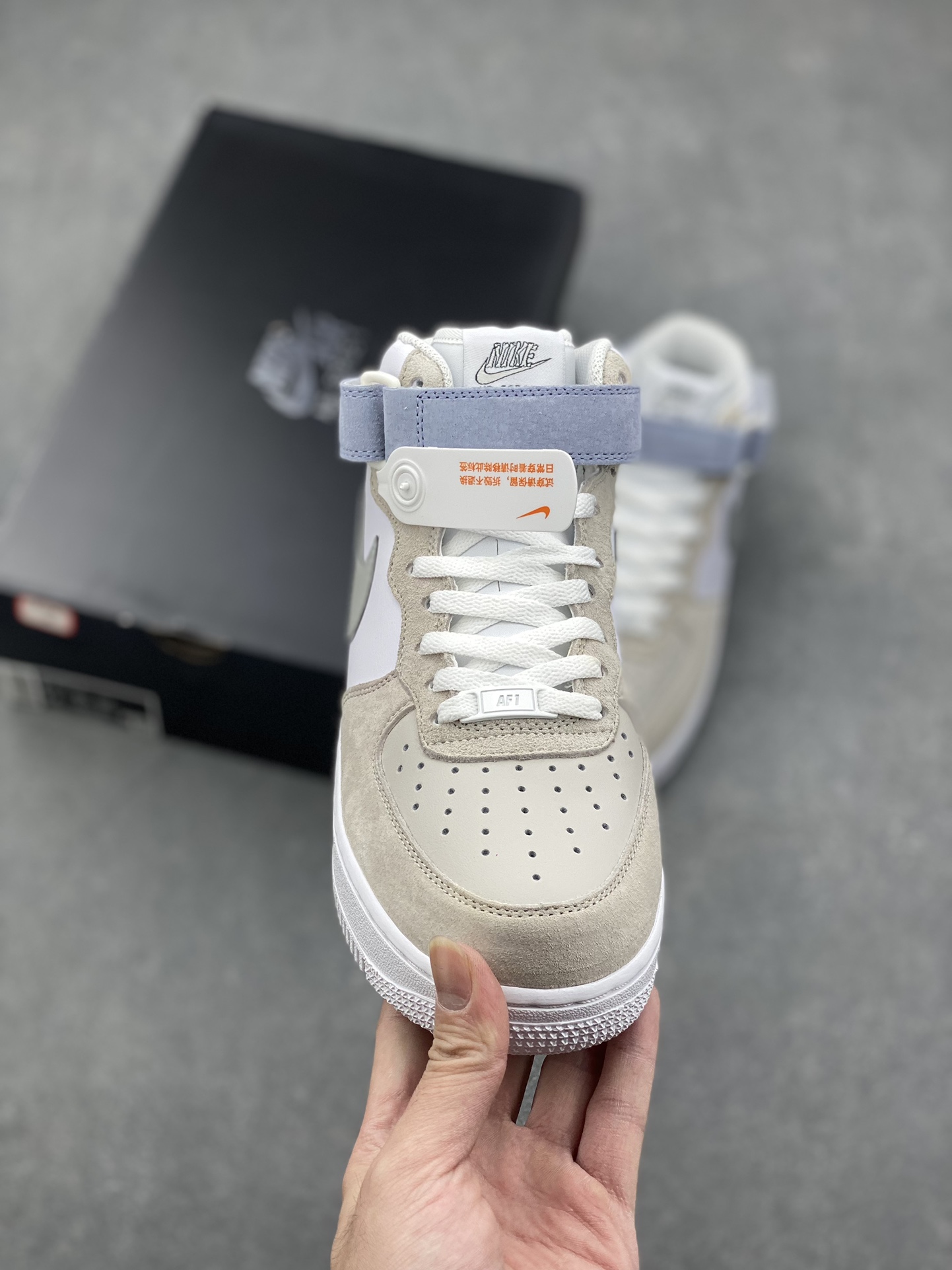 Nike Air Force 1 MID '07 Light Grey Blue Suede Sneakers - Iconic Style 3 i1728072885 8740 0