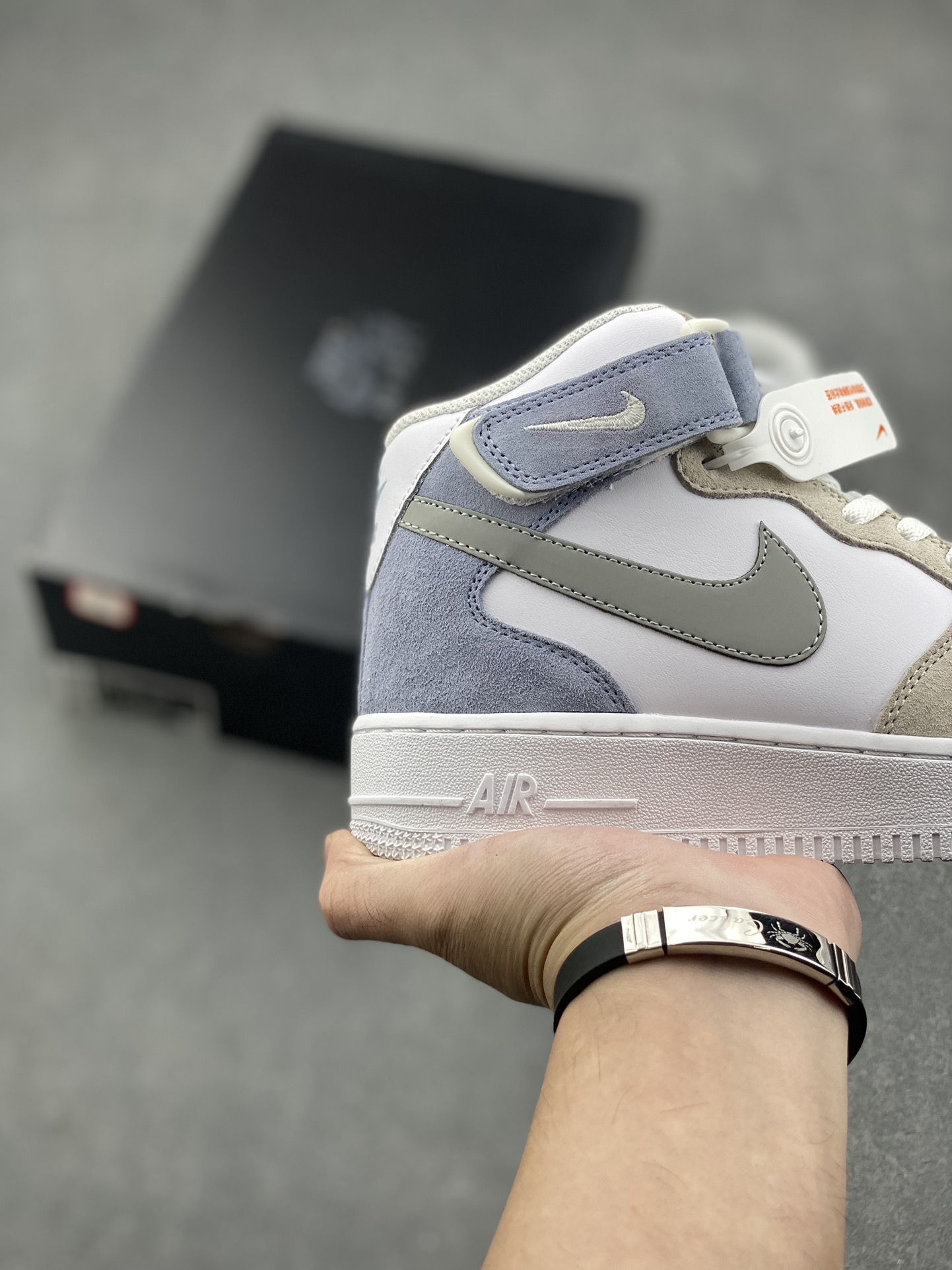 Nike Air Force 1 MID '07 Light Grey Blue Suede Sneakers - Iconic Style 6 i1728072885 9762 7
