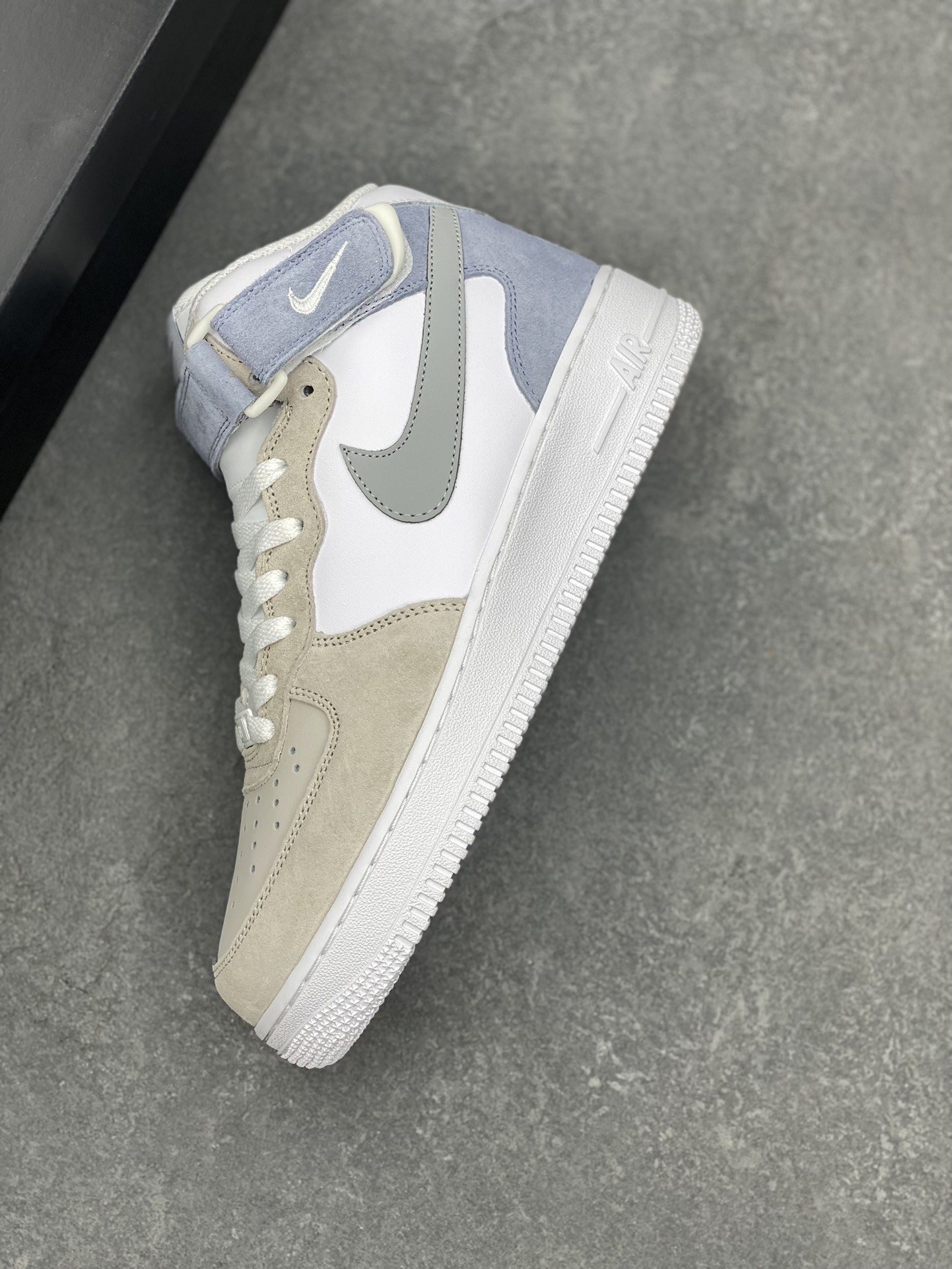 Nike Air Force 1 MID '07 Light Grey Blue Suede Sneakers - Iconic Style 8 i1728072886 8612 8
