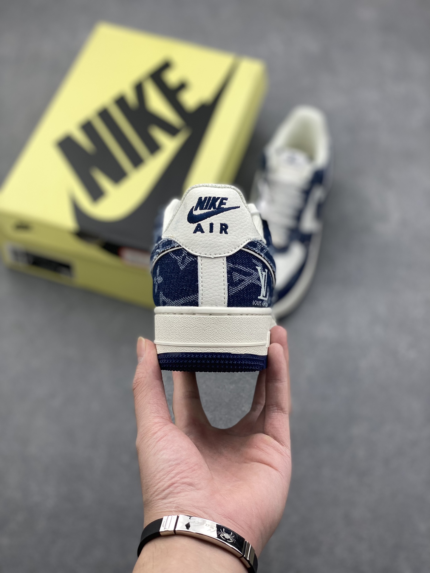 Nike Air Force 1 '07 Low 'Louis Vuitton' Deep Sea Blue Sneakers 5 i1728073007 490 5
