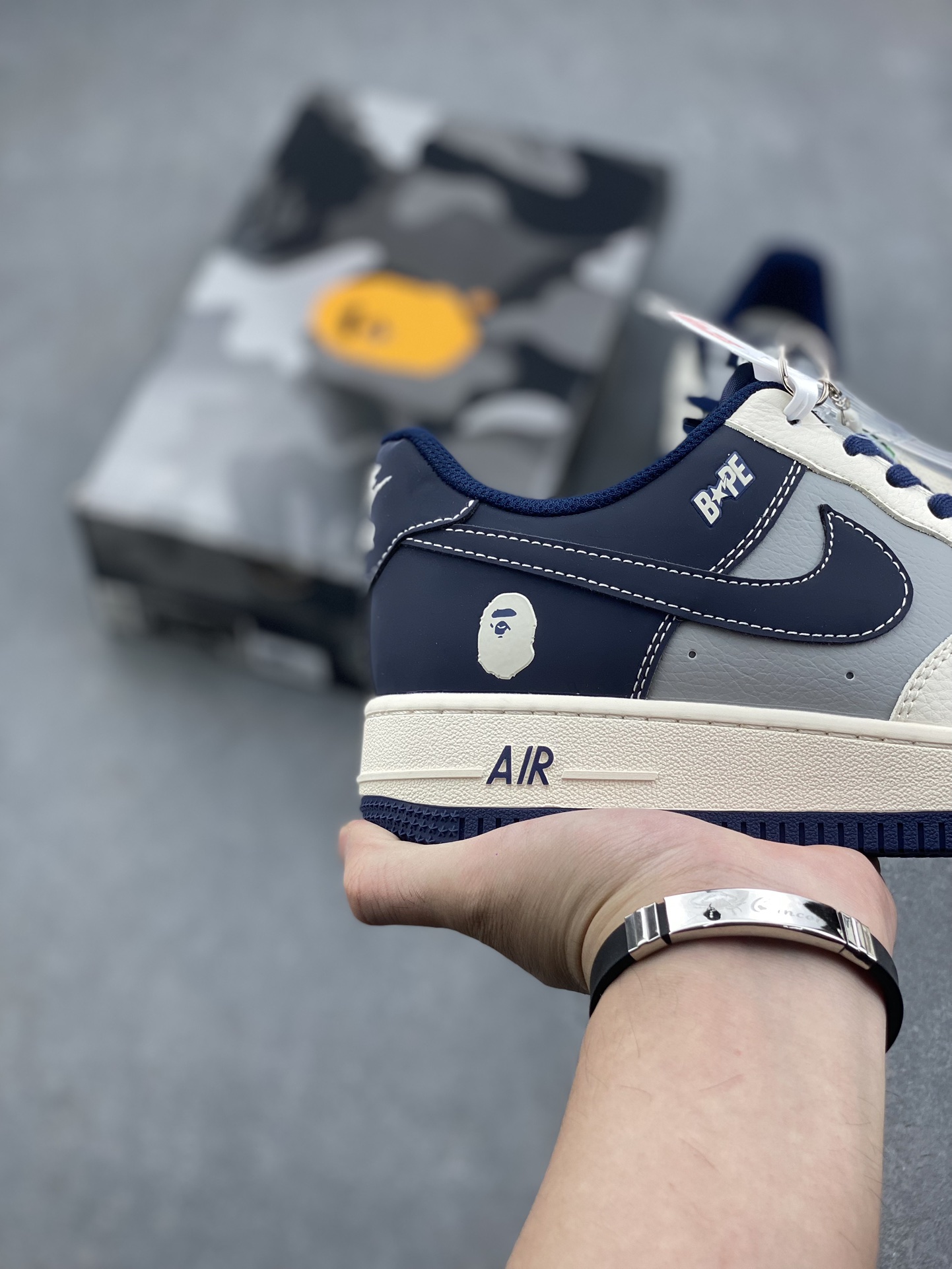 Nike Air Force 1 '07 Low Bape Deep Blue Grey Sneakers - Limited Edition 6 i1728161989 2808 6