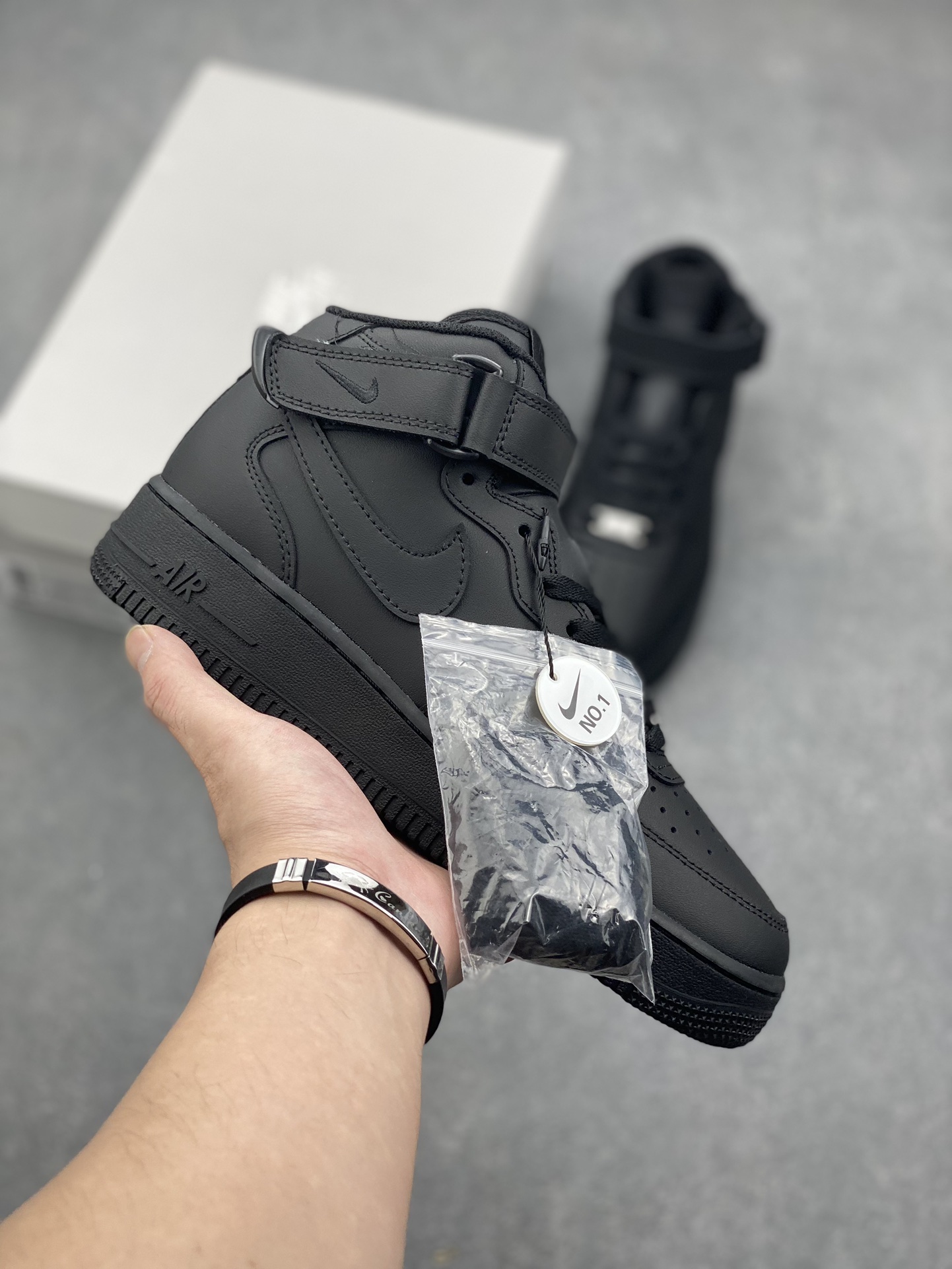 Nike Air Force 1 Low 'Black' Mid-Top Leather Sneakers - Style 315123-001 2 i1728162518 8489 8