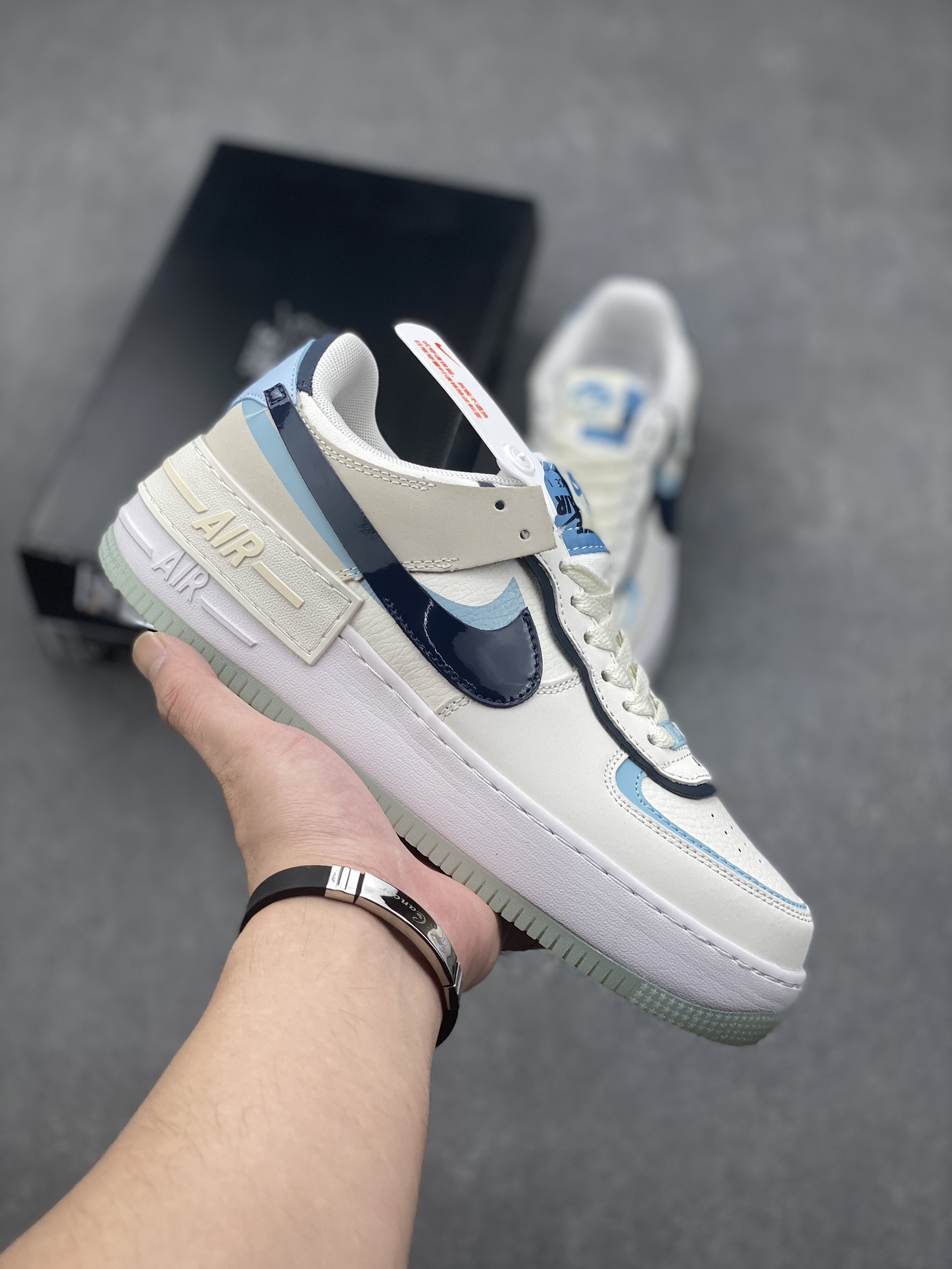 Nike Air Force 1 Shadow Pale Ivory Celestine Blue Women's Shoes DZ1847-107 2 i1728250102 6123 0