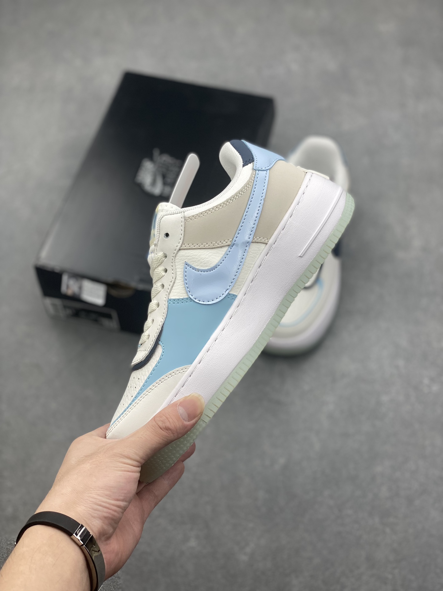 Nike Air Force 1 Shadow Pale Ivory Celestine Blue Women's Shoes DZ1847-107 4 i1728250102 7636 4