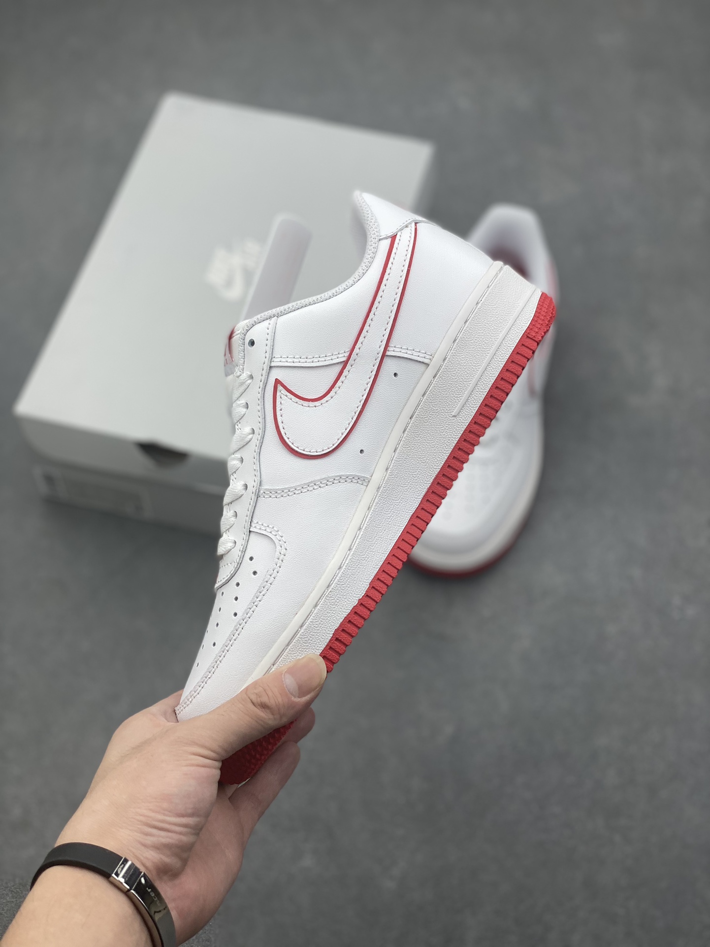 Nike Air Force 1 Low '07 White/Red Casual Sneakers (DV0788-102) 4 i1728251404 2834 0