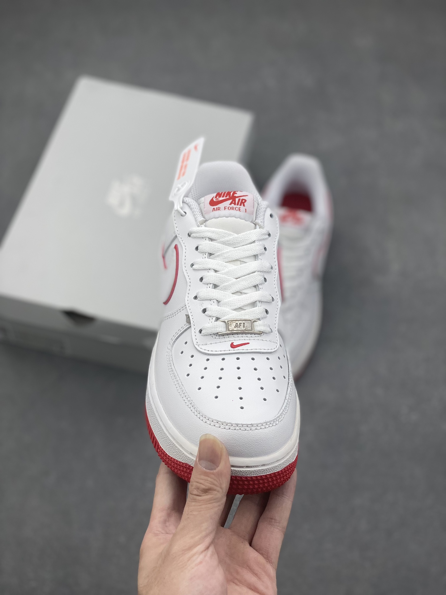Nike Air Force 1 Low '07 White/Red Casual Sneakers (DV0788-102) 3 i1728251404 6357 1