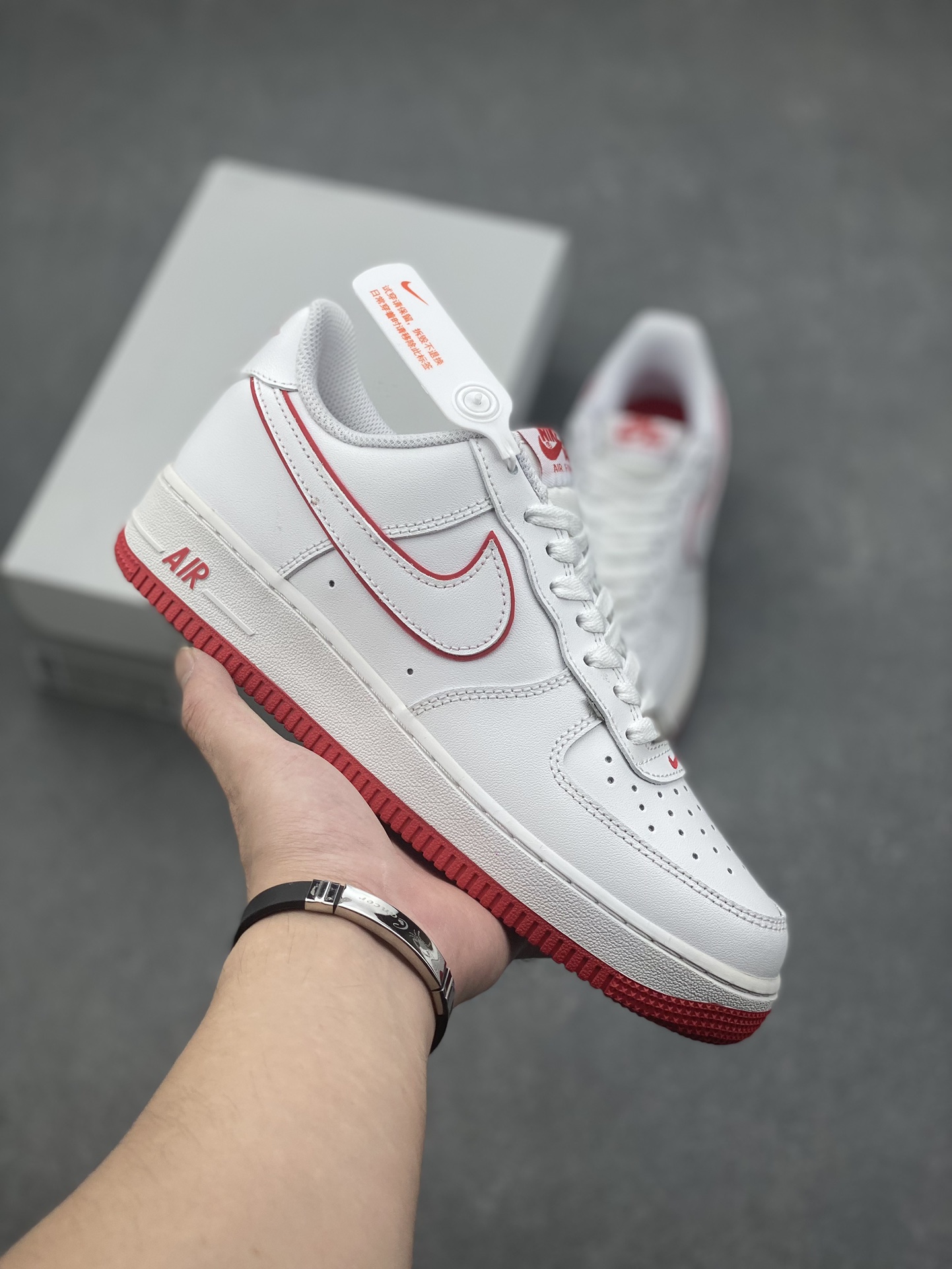 Nike Air Force 1 Low '07 White/Red Casual Sneakers (DV0788-102) 2 i1728251404 7993 4