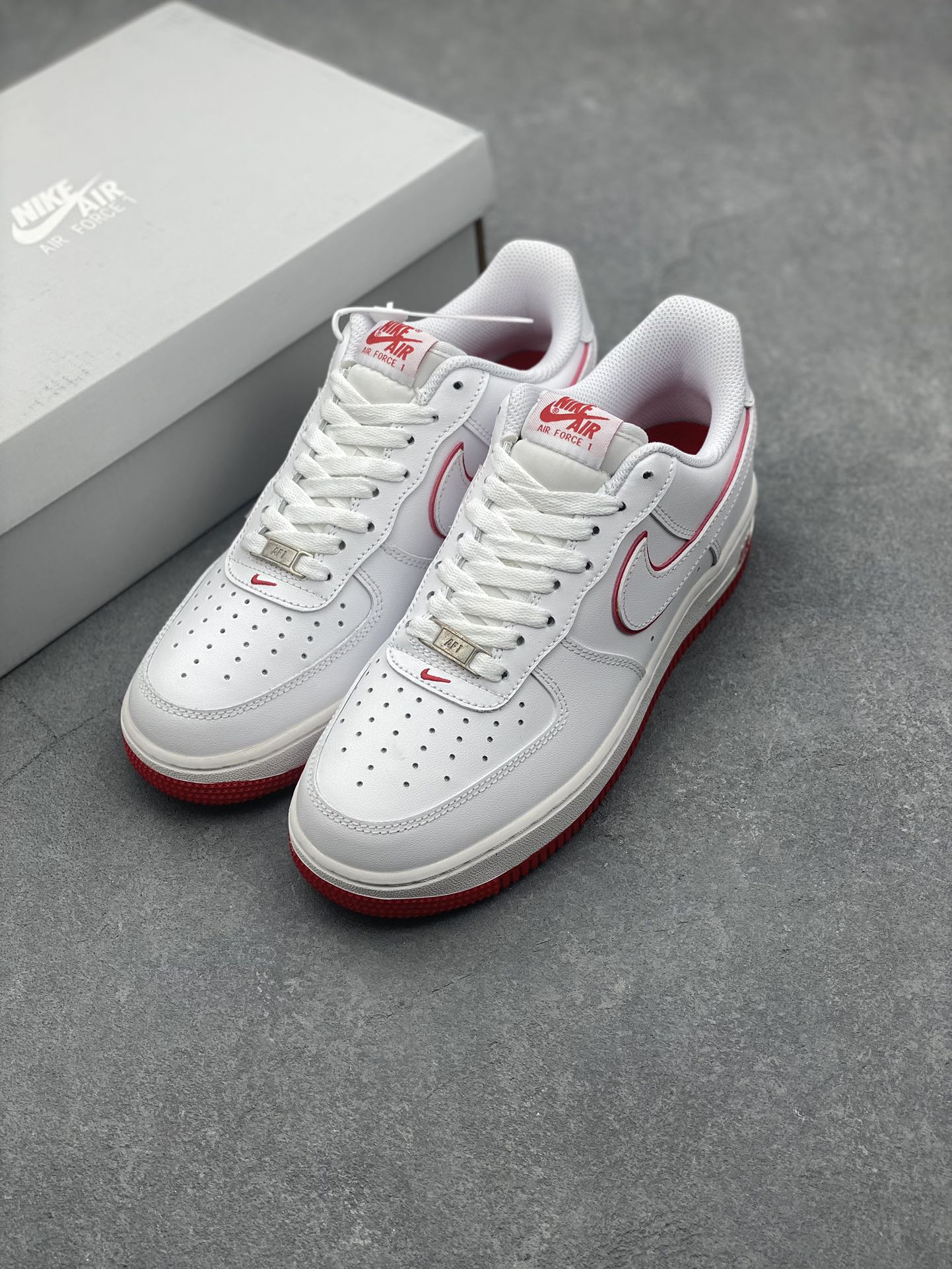 Nike Air Force 1 Low '07 White/Red Casual Sneakers (DV0788-102) 9 i1728251405 9399 6