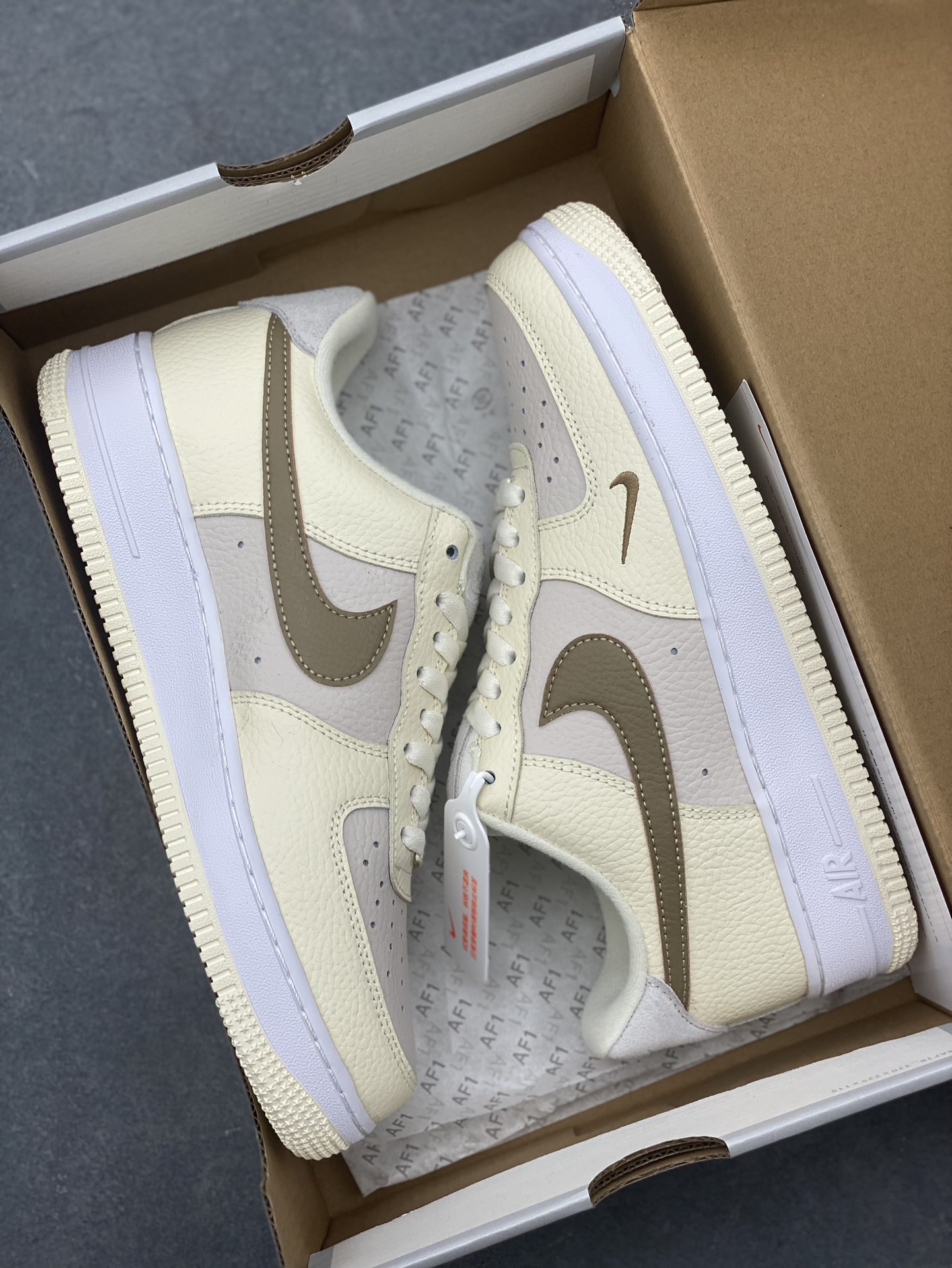 Nike Air Force 1 '07 Low Casual Shoes FB8483-100 - Beige/Brown 10 i1728252348 2221 7