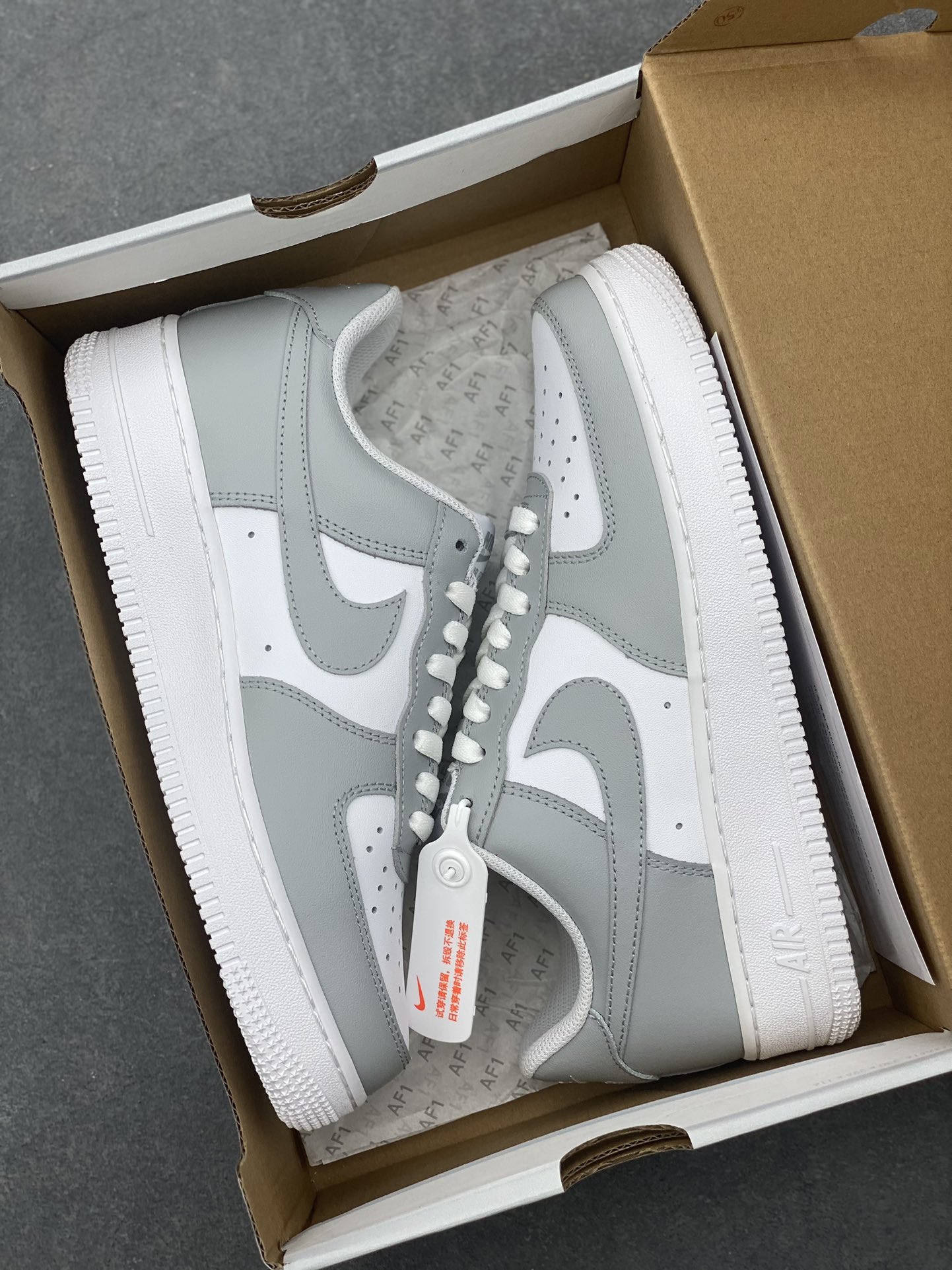 Nike Air Force 1 '07 Low-Top Casual Sneakers - Grey/White, FD9763-101 10 i1728252394 3319 0