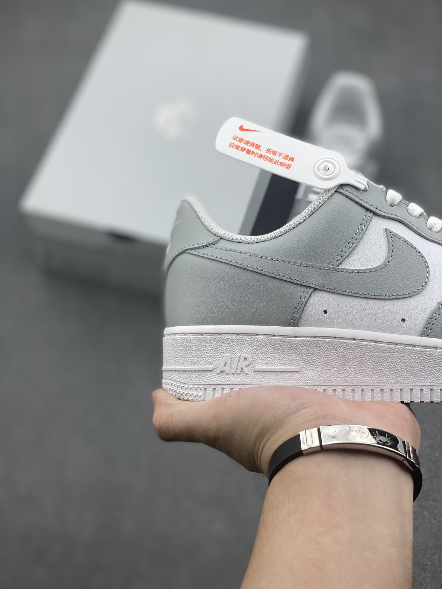 Nike Air Force 1 '07 Low-Top Casual Sneakers - Grey/White, FD9763-101 6 i1728252394 3398 2