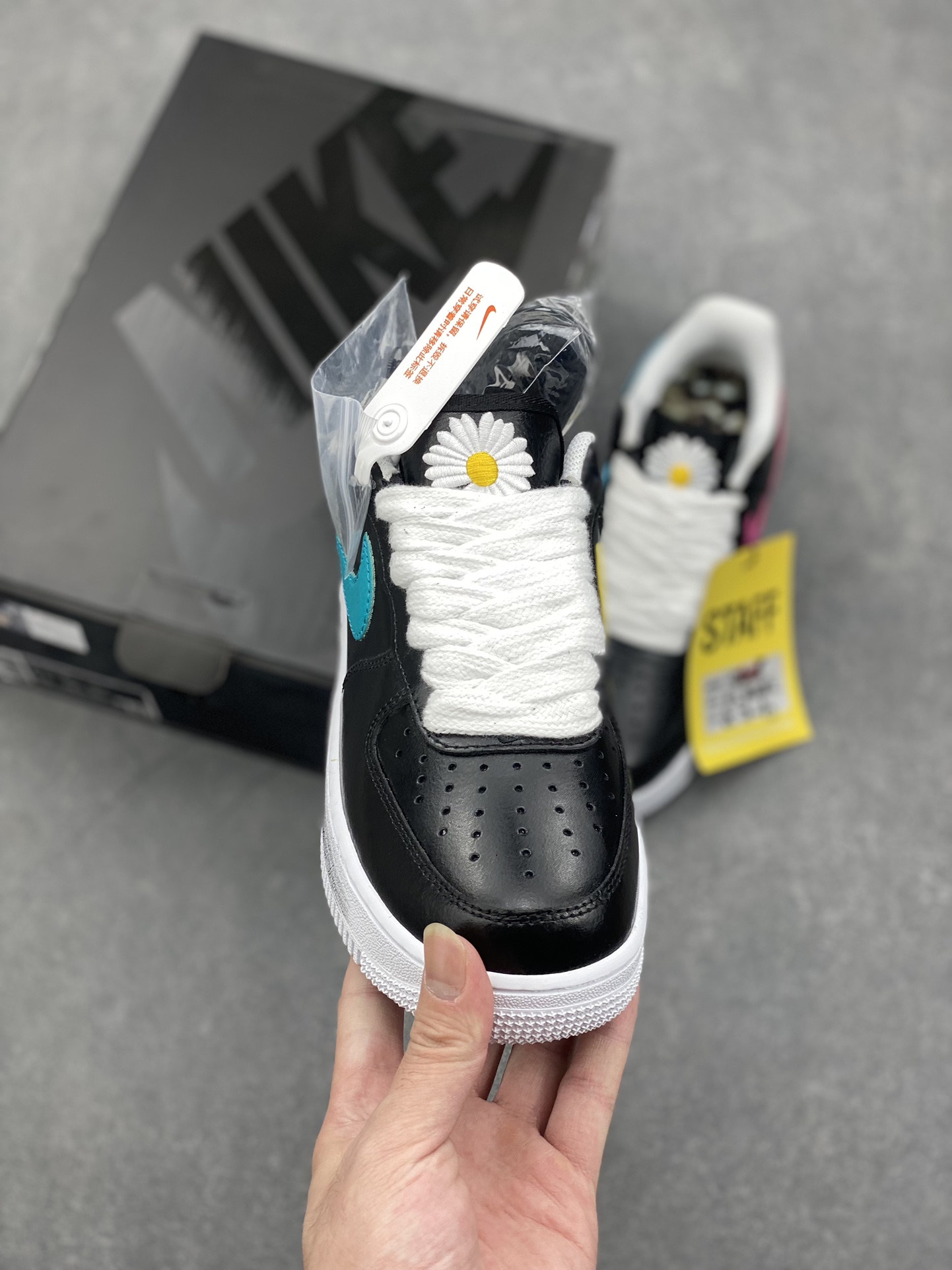 Nike Air Force 1 Low Peaceminusone Para-Noise Black with Turquoise Swoosh 3 i1728671520 2501 5