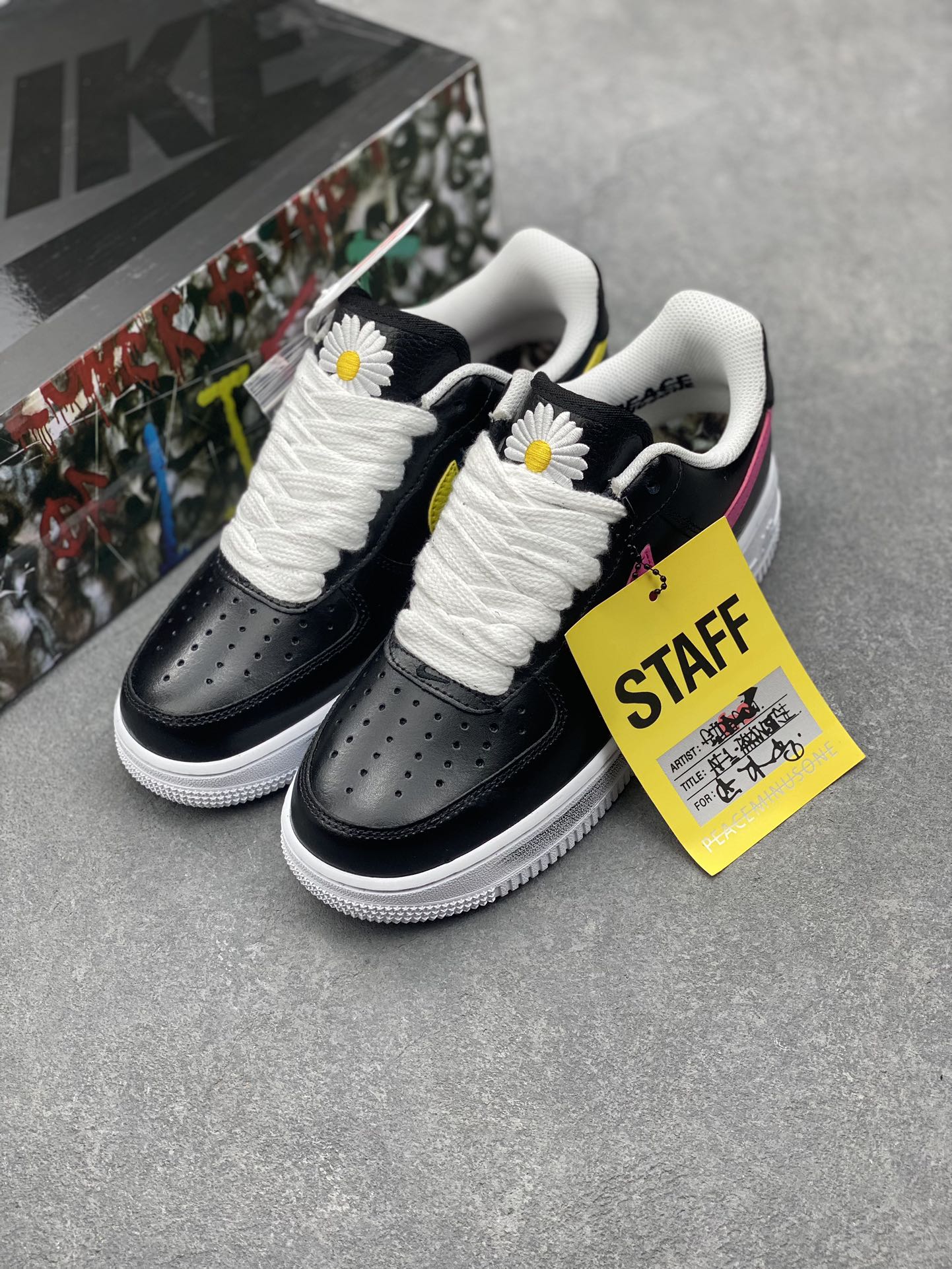 Nike Air Force 1 Low Peaceminusone Para-Noise Black with Turquoise Swoosh 9 i1728671520 9522 3