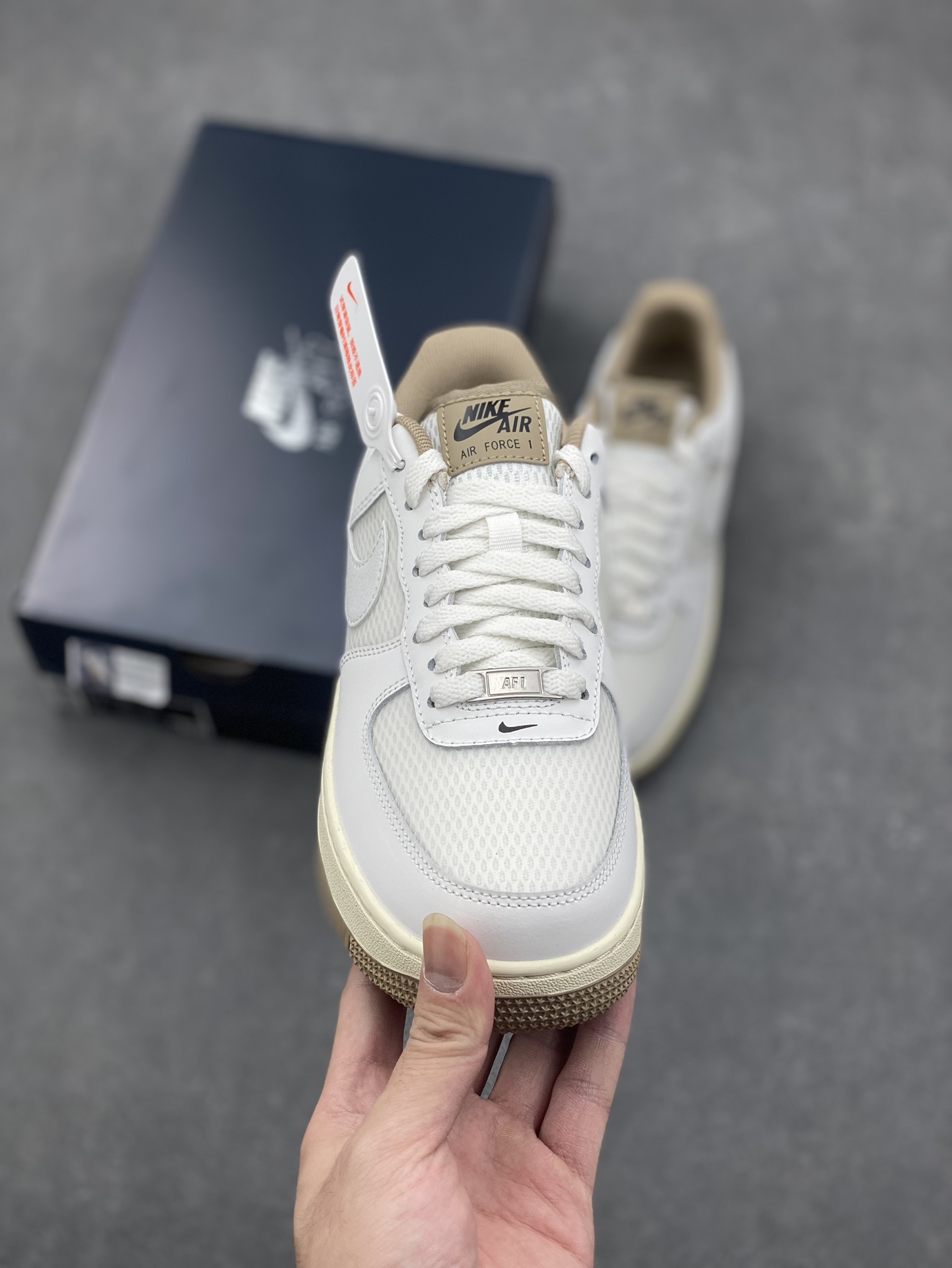 Nike Air Force 1 Low '07 Mesh Khaki Sneakers - FZ5225-100 3 i1728762343 6562 6